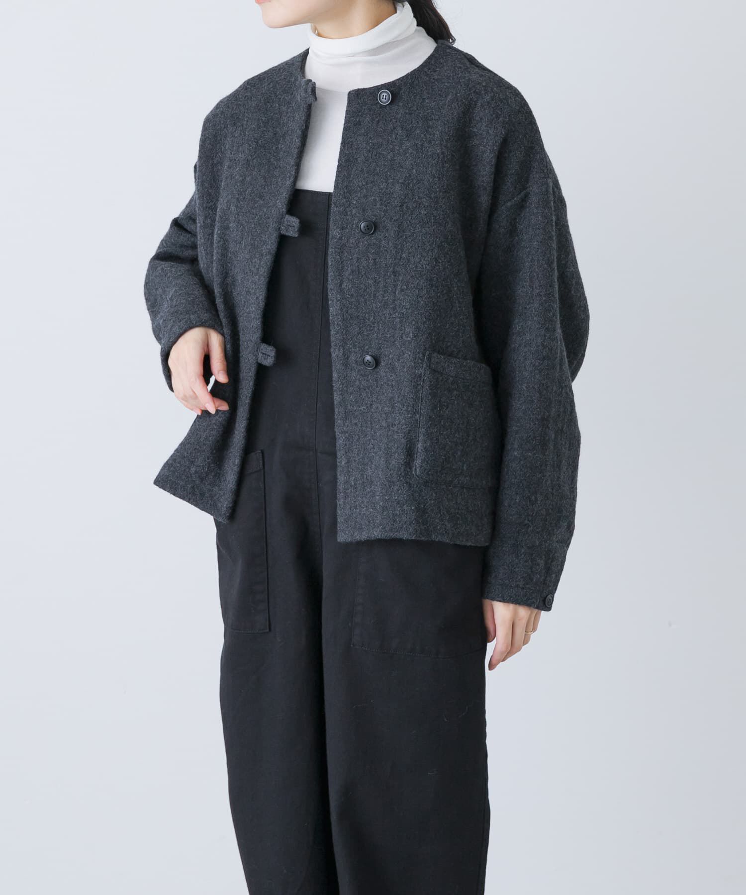 ウールクルーネックジャケット（かぐれ）｜ルミネのファッション通販