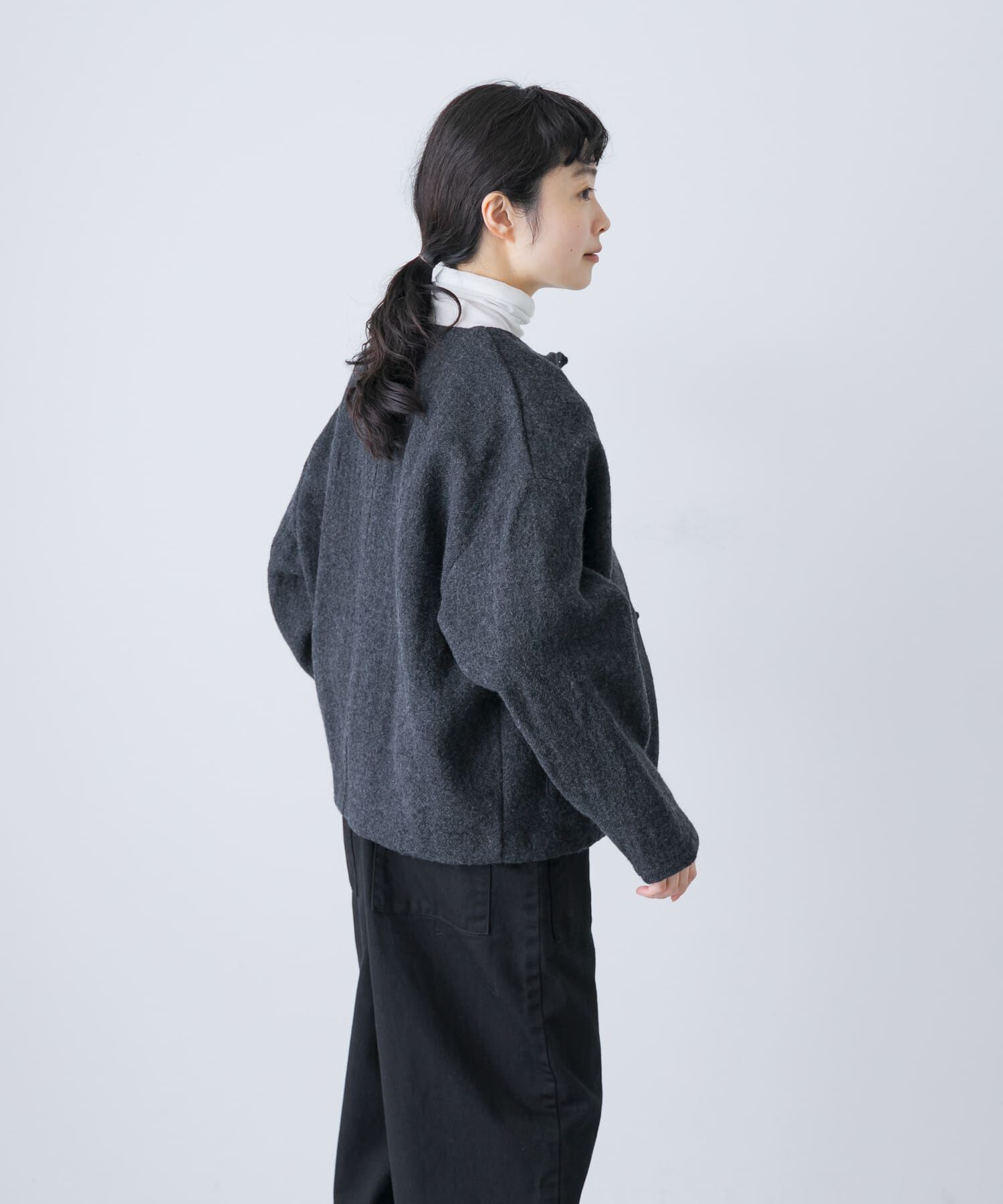 ウールクルーネックジャケット（かぐれ）｜ルミネのファッション通販