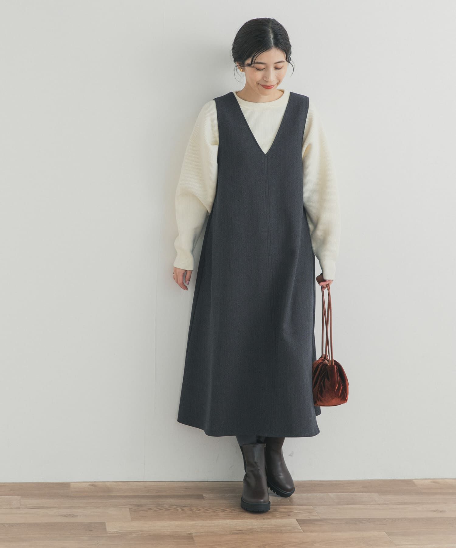 URBAN RESEARCH DOORS「針抜きダブルフェイスニット」|ニット・セーター|