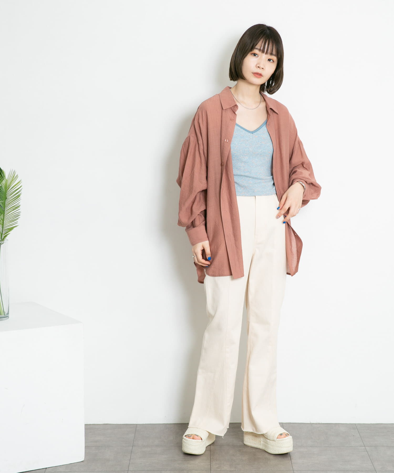  「メランジクロップドキャミソール」|キャミソール|