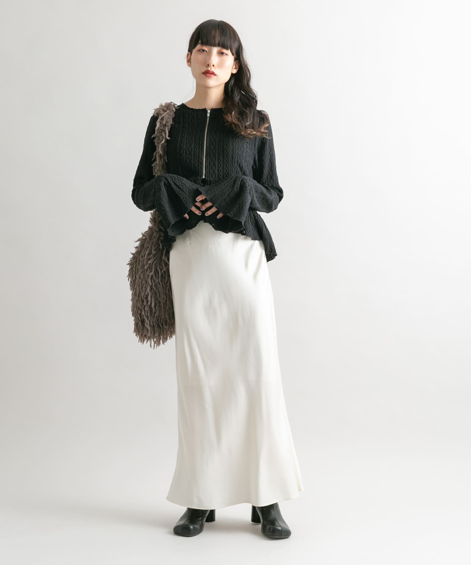  「サテンバイアススカート」|スカート|