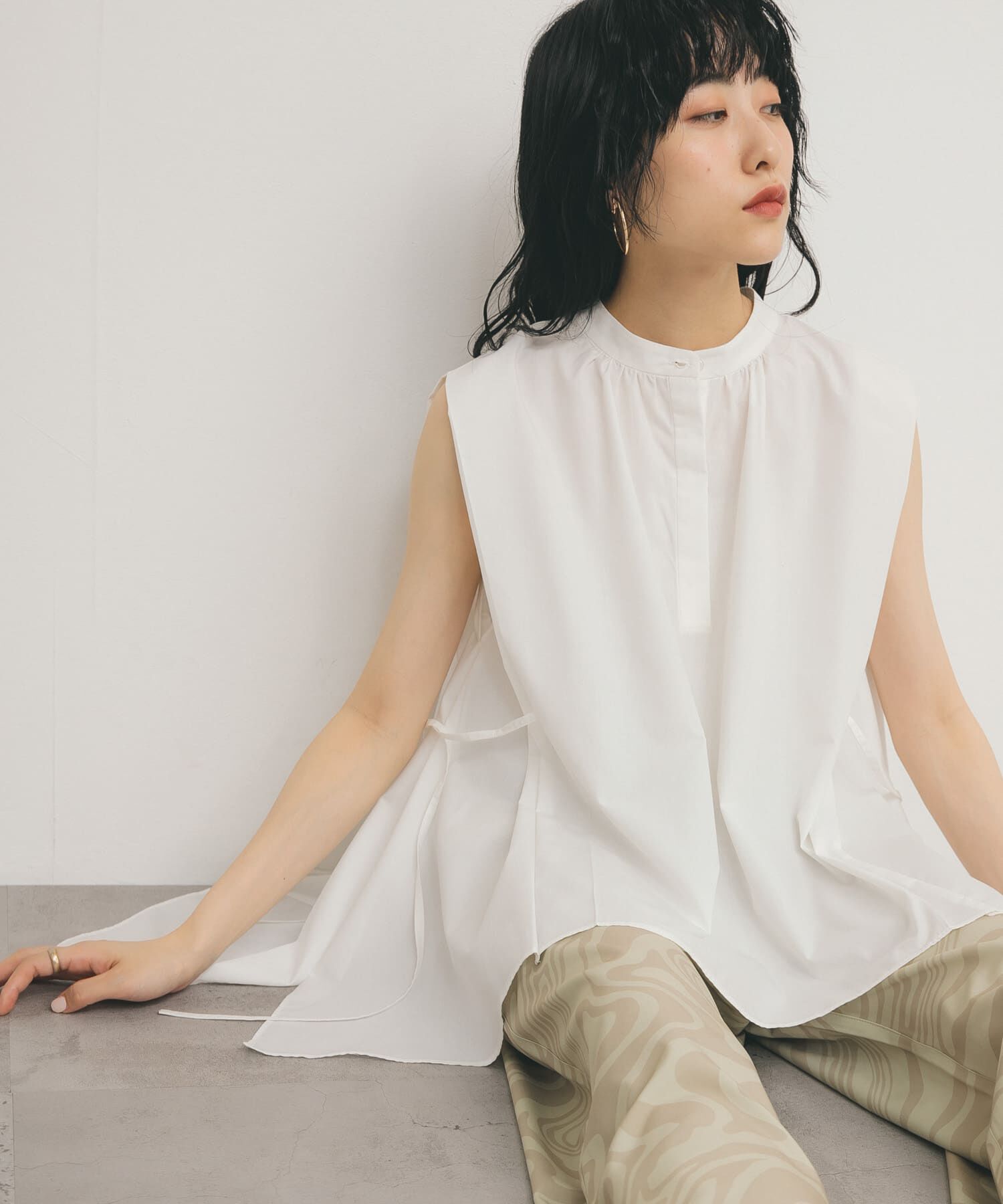  「BACKボリュームギャザーブラウス」|シャツ・ブラウス|