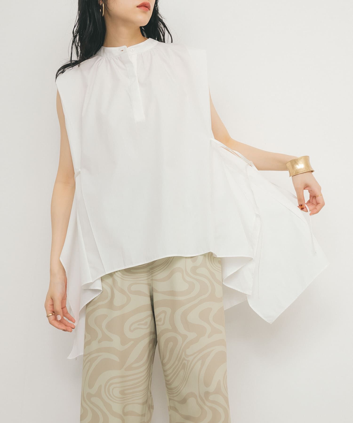  「BACKボリュームギャザーブラウス」|シャツ・ブラウス|