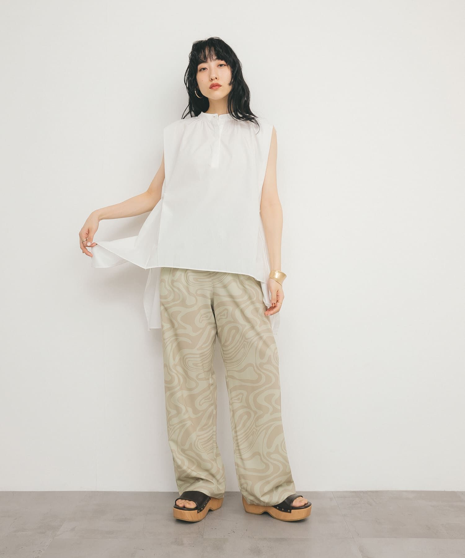  「BACKボリュームギャザーブラウス」|シャツ・ブラウス|