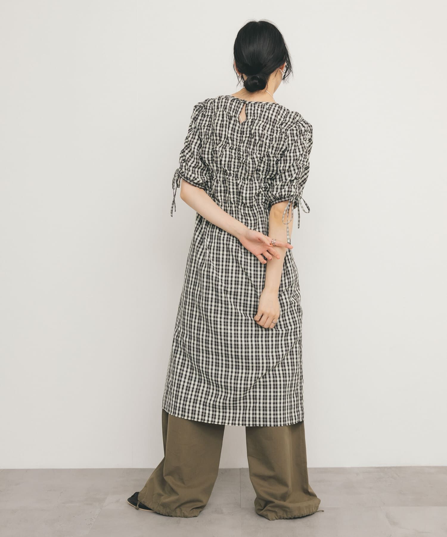  「ランダムシャーリングチェックワンピース」|ワンピース|