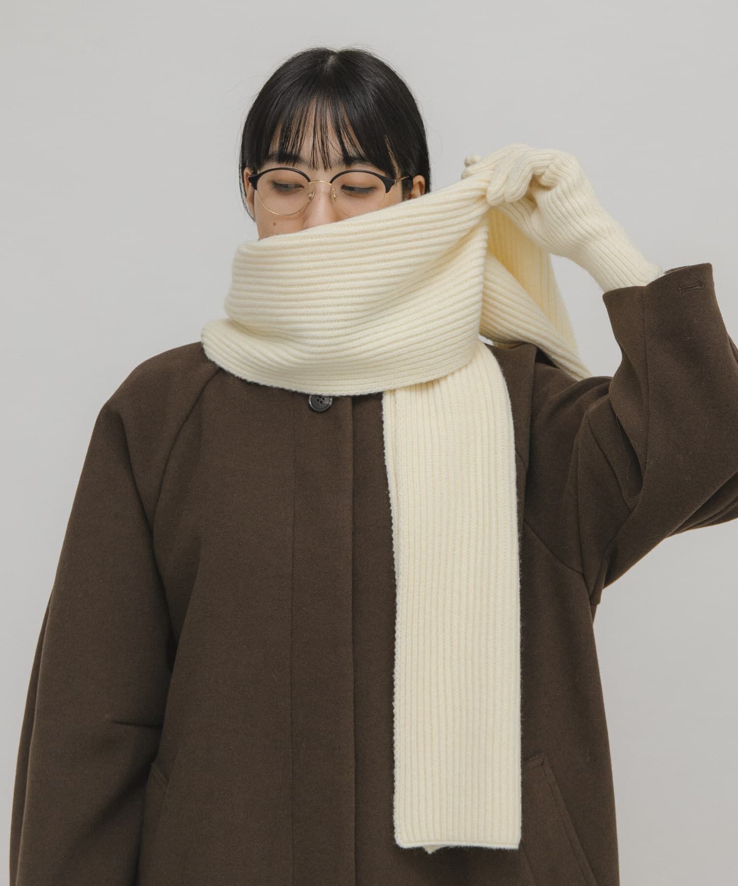  「リブニットマフラー」|マフラー|