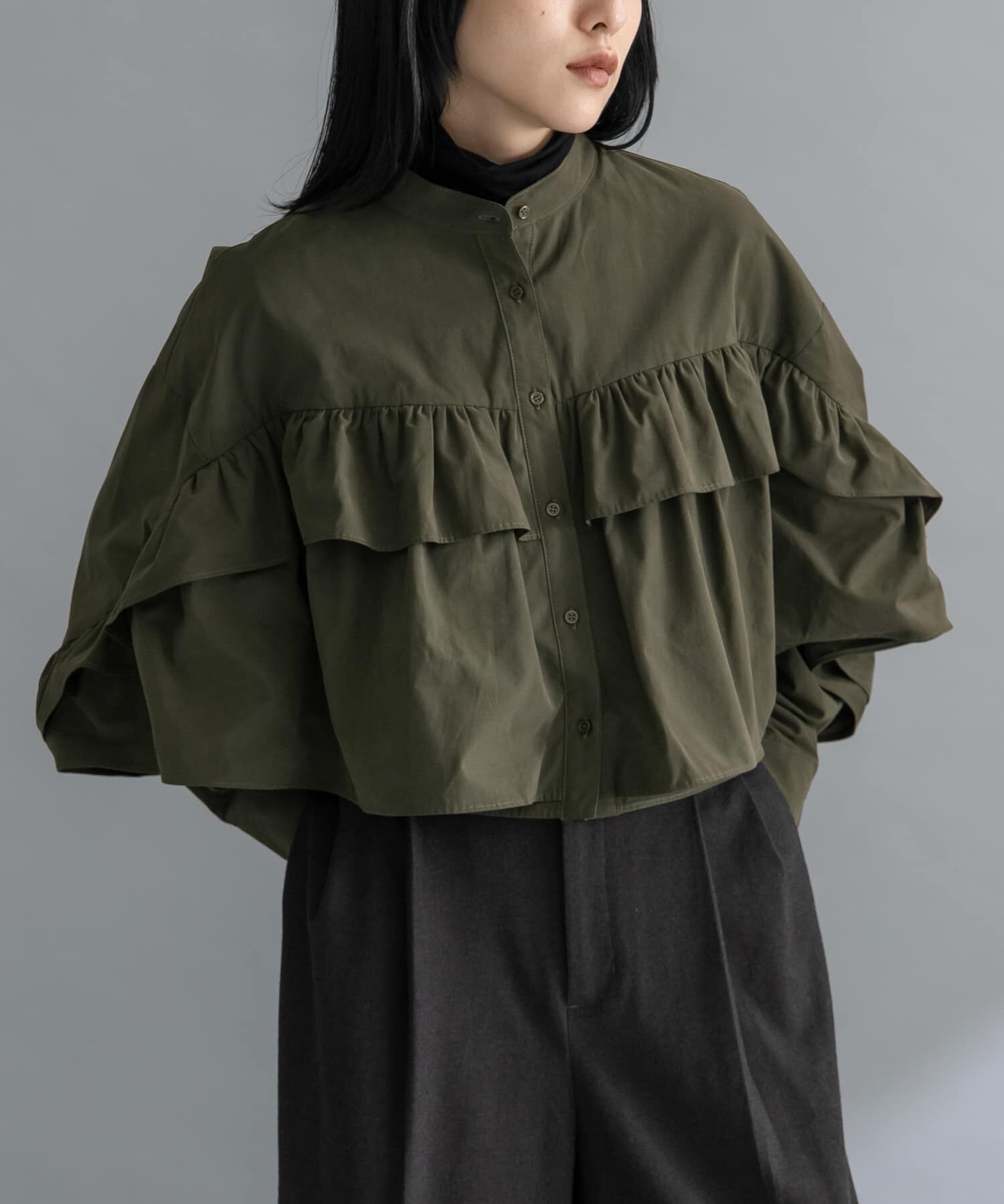  「『WEB限定』ラッフルデザインブラウス」|シャツ・ブラウス|