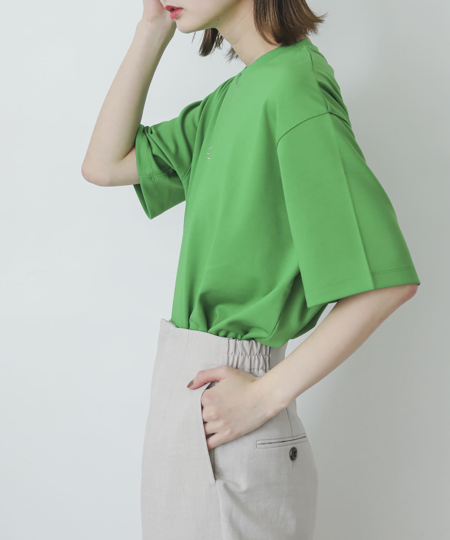 SENSE OF PLACE by URBAN RESEARCH「シシュウポンチTシャツ(5分袖)」|Tシャツ・カットソー|