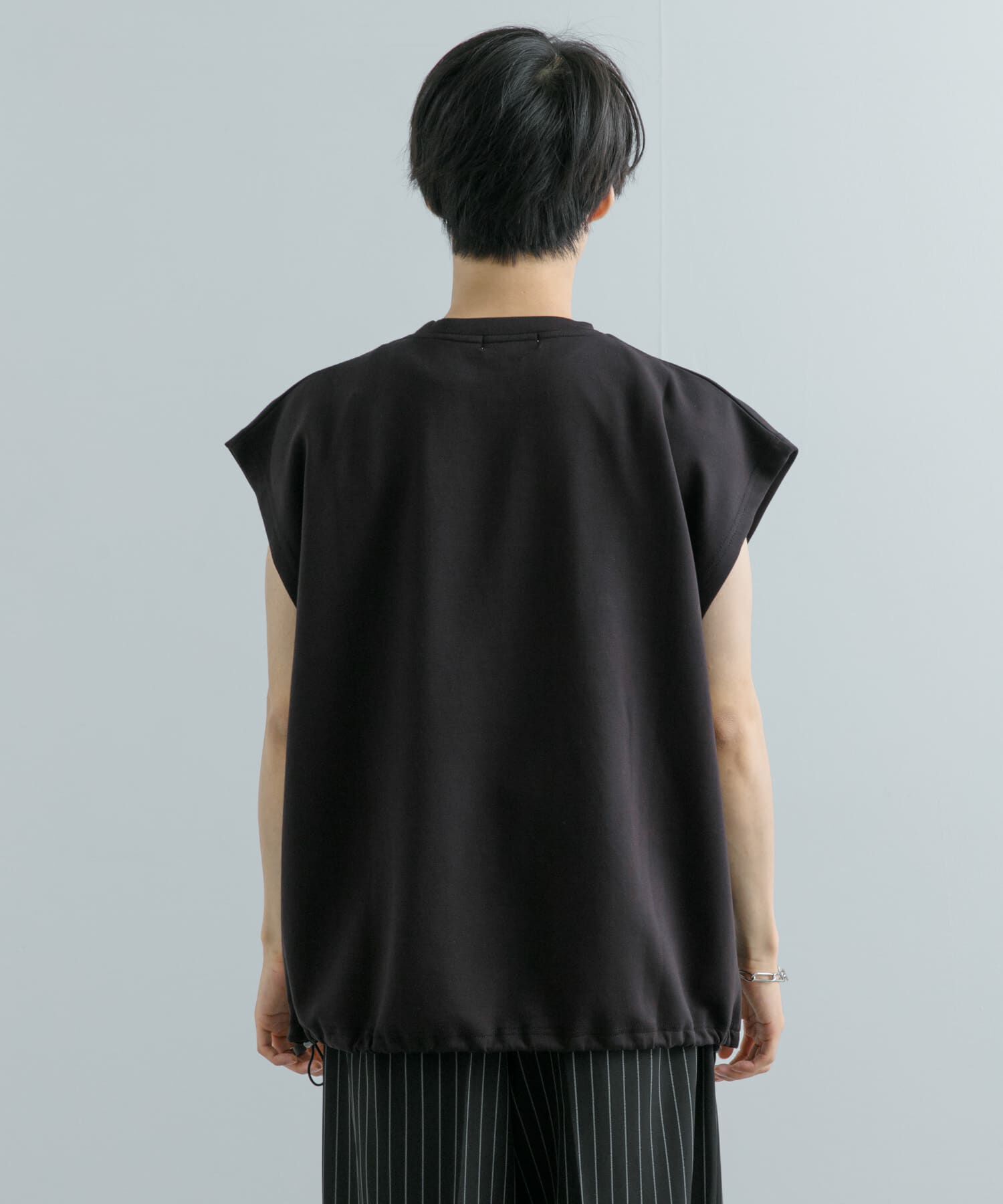 SENSE OF PLACE by URBAN RESEARCH「エクストラルーズドローコードノースリーブTシャツ」|Tシャツ・カットソー|