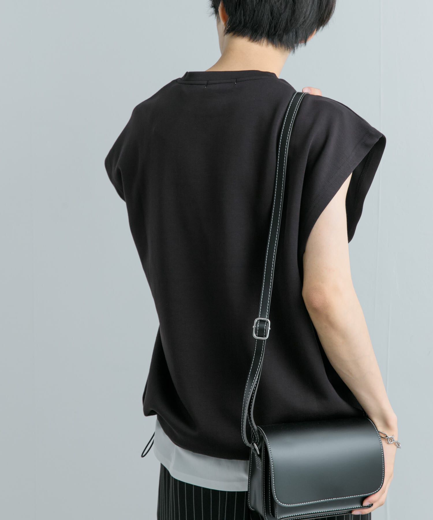 SENSE OF PLACE by URBAN RESEARCH「エクストラルーズドローコードノースリーブTシャツ」|Tシャツ・カットソー|