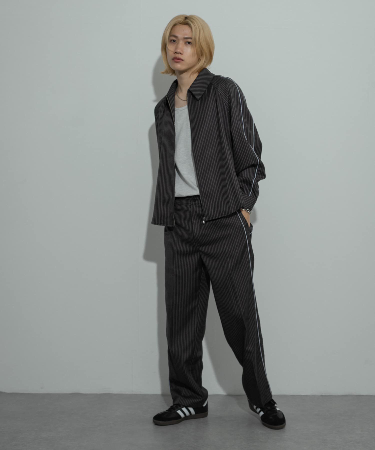 SENSE OF PLACE by URBAN RESEARCH「サイドラインピンストライプジップシャツ」|シャツ・ブラウス|