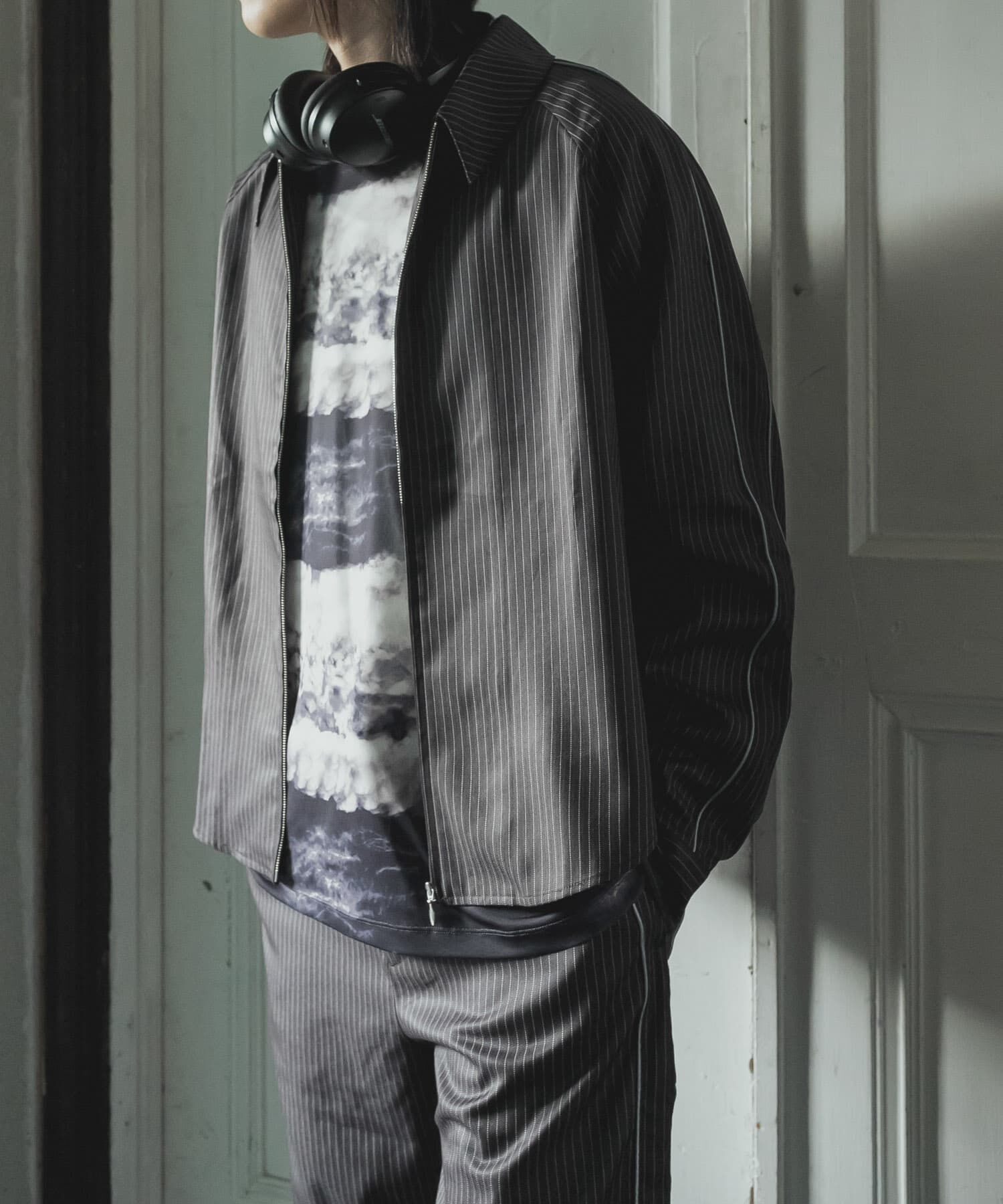 SENSE OF PLACE by URBAN RESEARCH「サイドラインピンストライプジップシャツ」|シャツ・ブラウス|