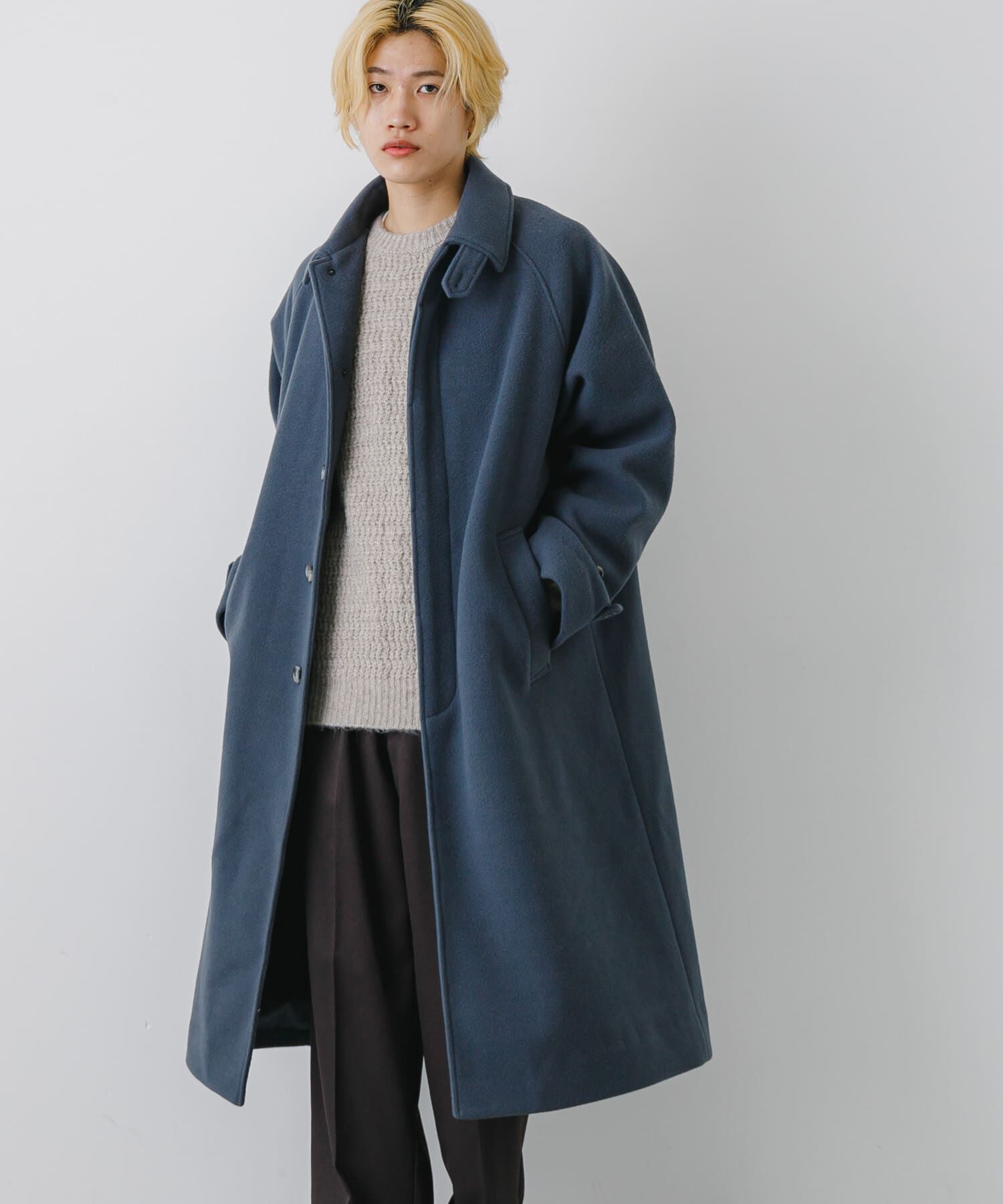 SENSE OF PLACE by URBAN RESEARCH「『ユニセックス』バルマカーンルーズコート」|ステンカラーコート|ブルー
