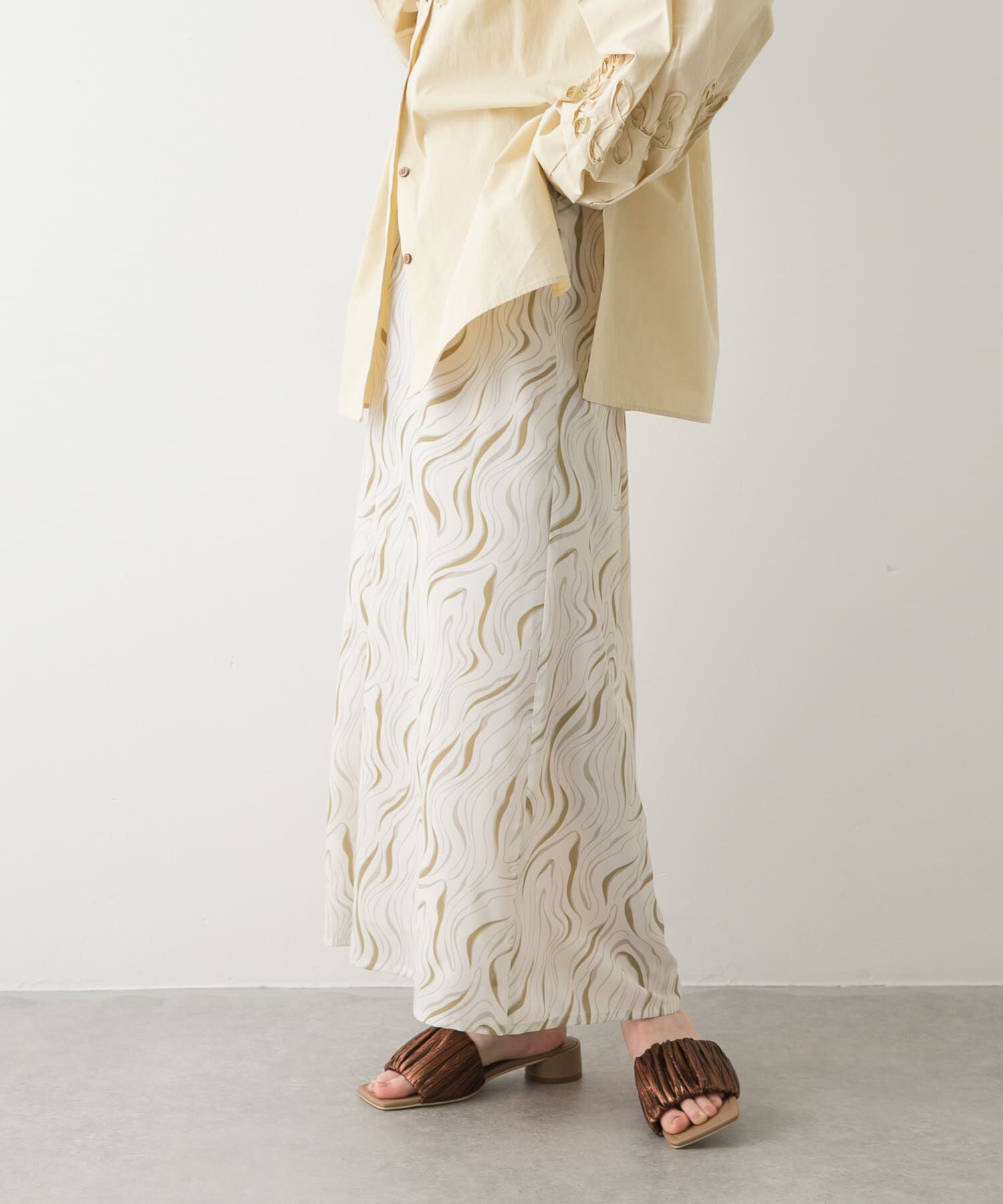 SENSE OF PLACE by URBAN RESEARCH「マーブルパターンナロースカート」|スカート|