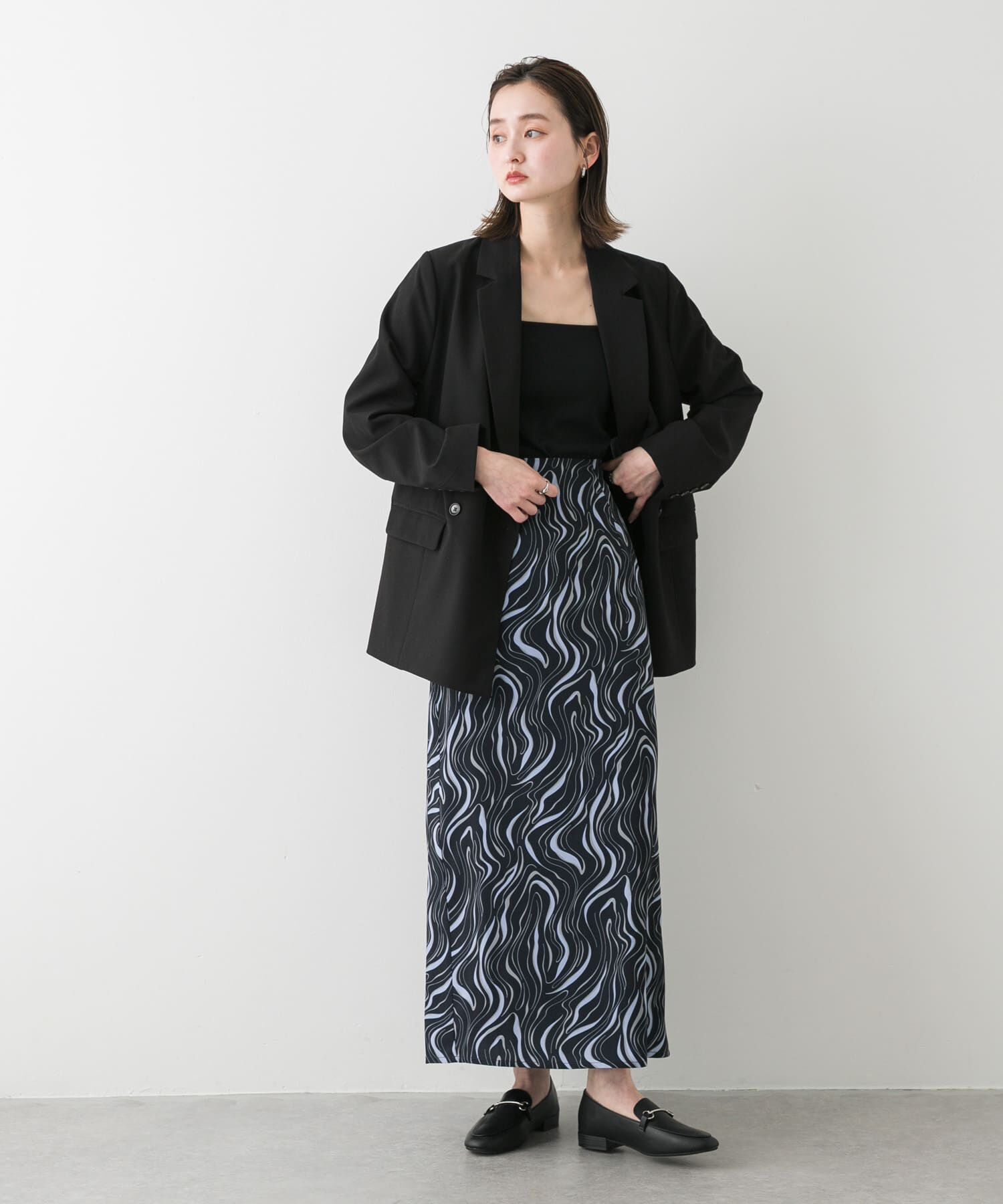 SENSE OF PLACE by URBAN RESEARCH「マーブルパターンナロースカート」|スカート|