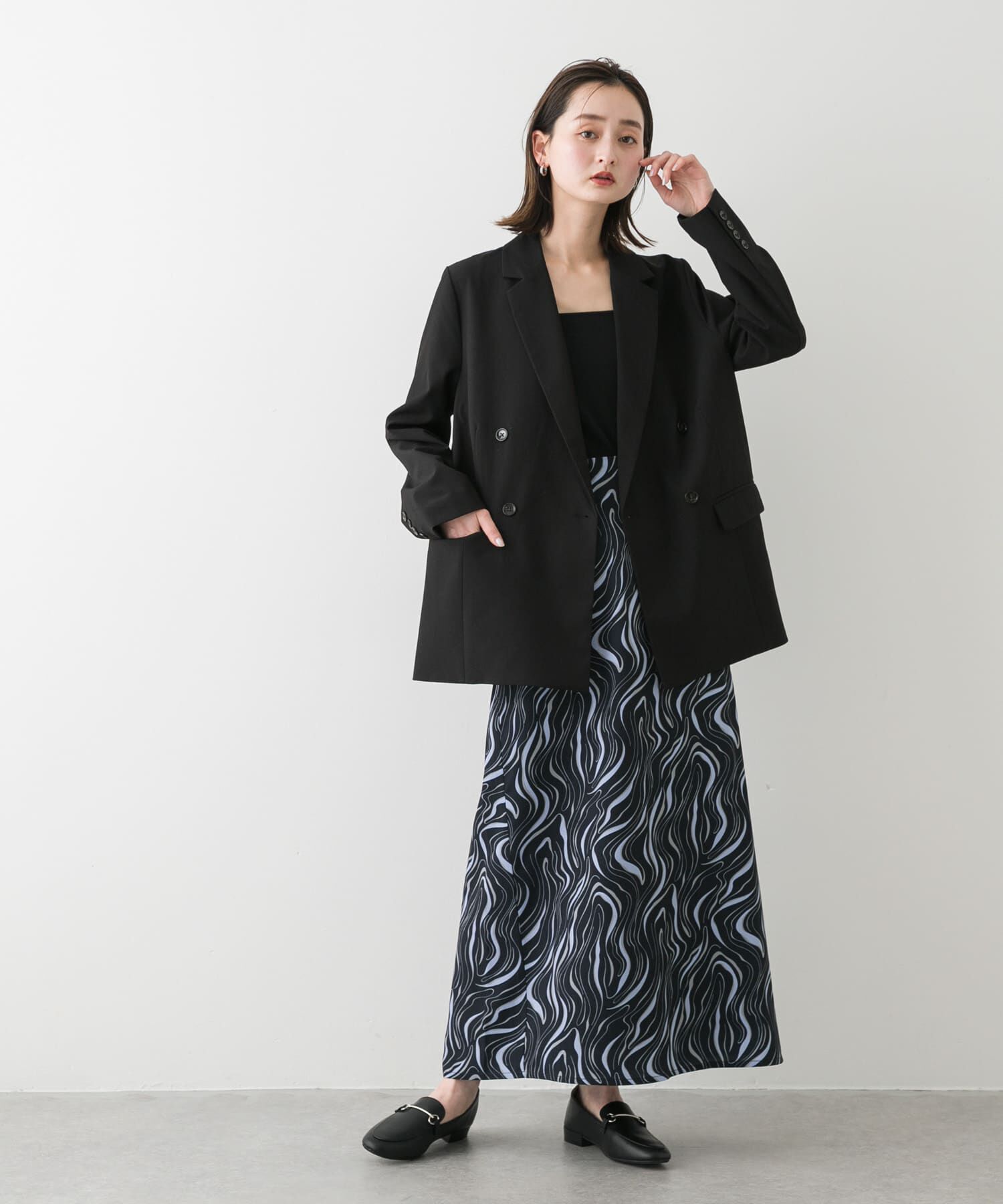 SENSE OF PLACE by URBAN RESEARCH「マーブルパターンナロースカート」|スカート|