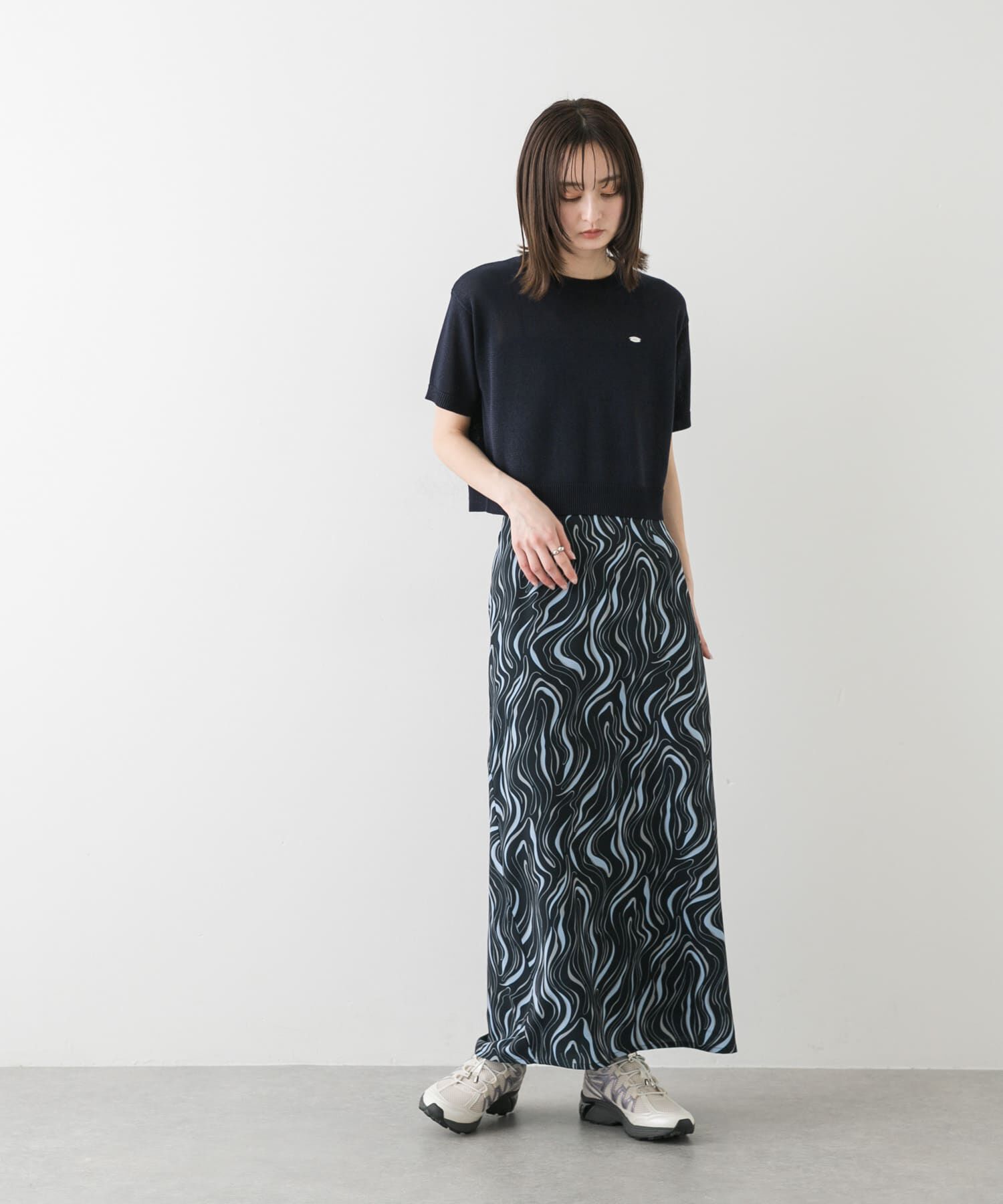 SENSE OF PLACE by URBAN RESEARCH「マーブルパターンナロースカート」|スカート|