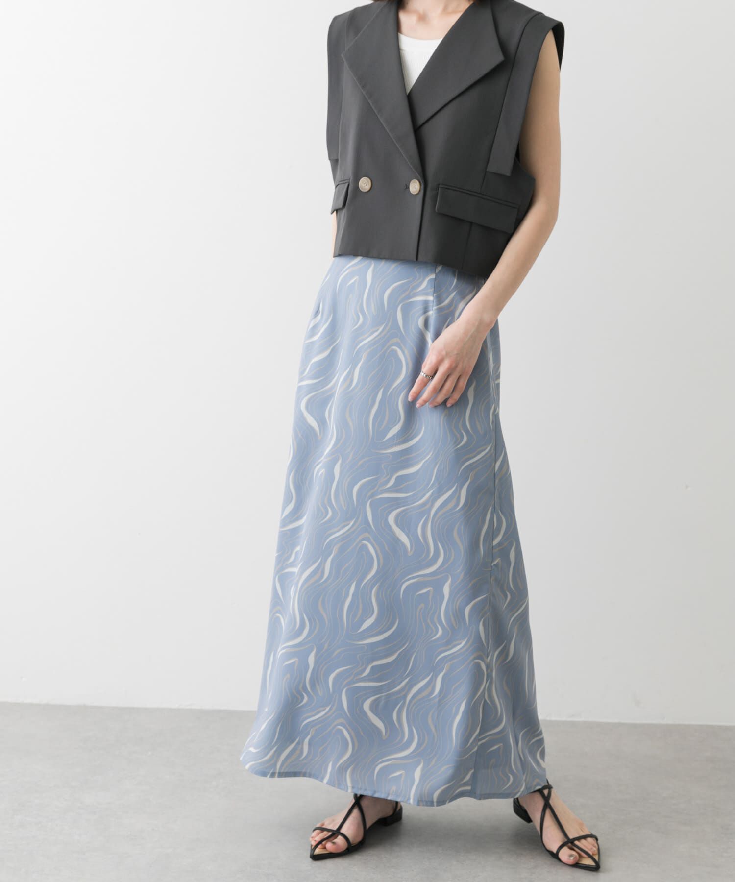 SENSE OF PLACE by URBAN RESEARCH「マーブルパターンナロースカート」|スカート|