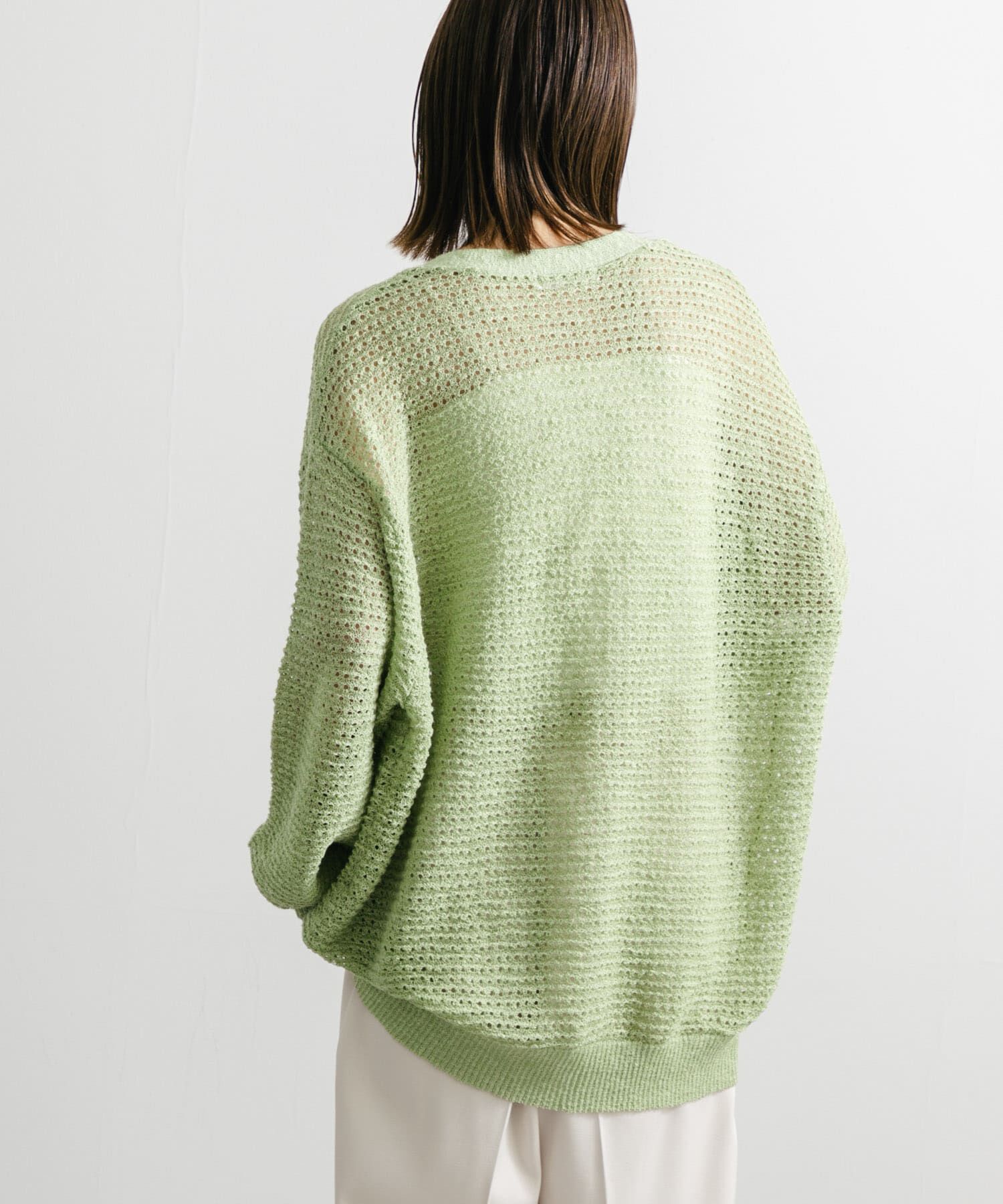 SENSE OF PLACE by URBAN RESEARCH「『ユニセックス』『洗濯可』シアーVネックカーディガン」|カーディガン|