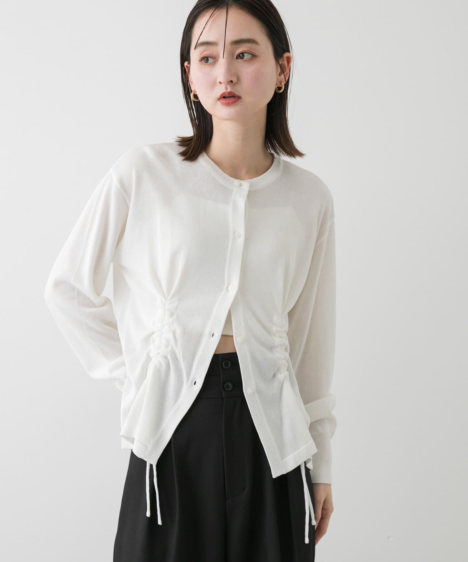 SENSE OF PLACE by URBAN RESEARCH「ドロストシャーリングカーディガン」|カーディガン|