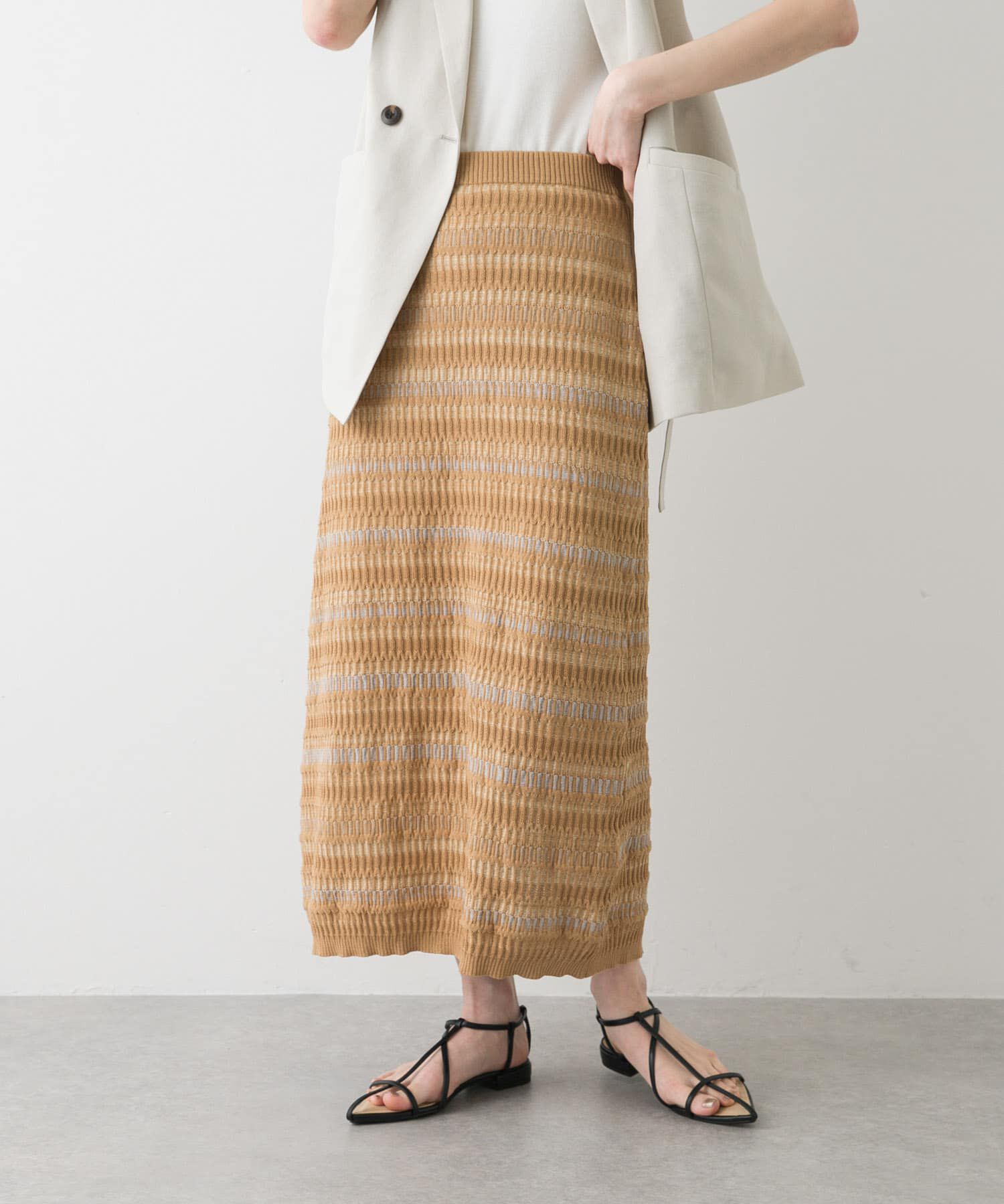 SENSE OF PLACE by URBAN RESEARCH「マルチボーダーニットスカート」|スカート|