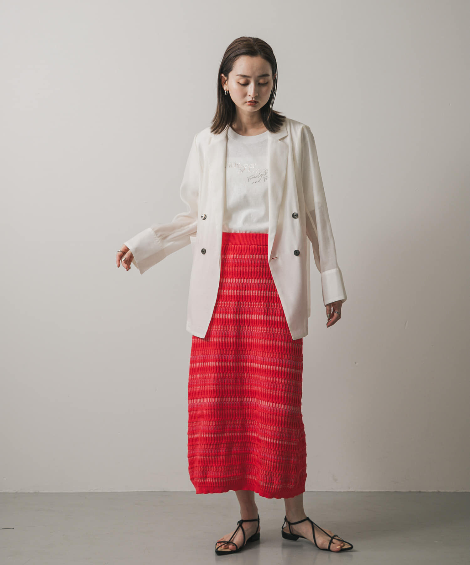 SENSE OF PLACE by URBAN RESEARCH「マルチボーダーニットスカート」|スカート|