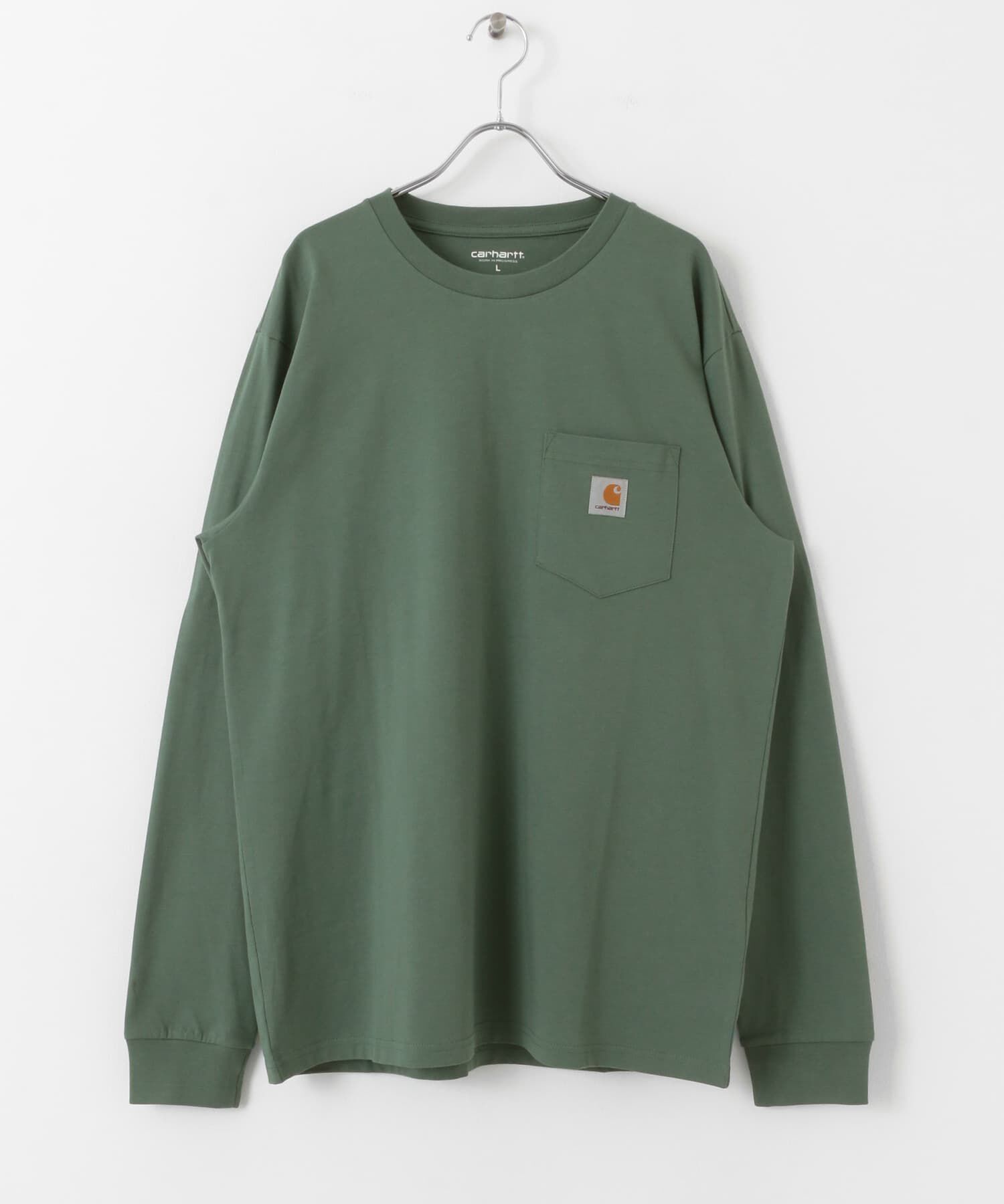 SENSE OF PLACE by URBAN RESEARCH「『WEB限定』carhartt　LONG-SLEEVE POCKET T-SHIRTS」|Tシャツ・カットソー|グリーン