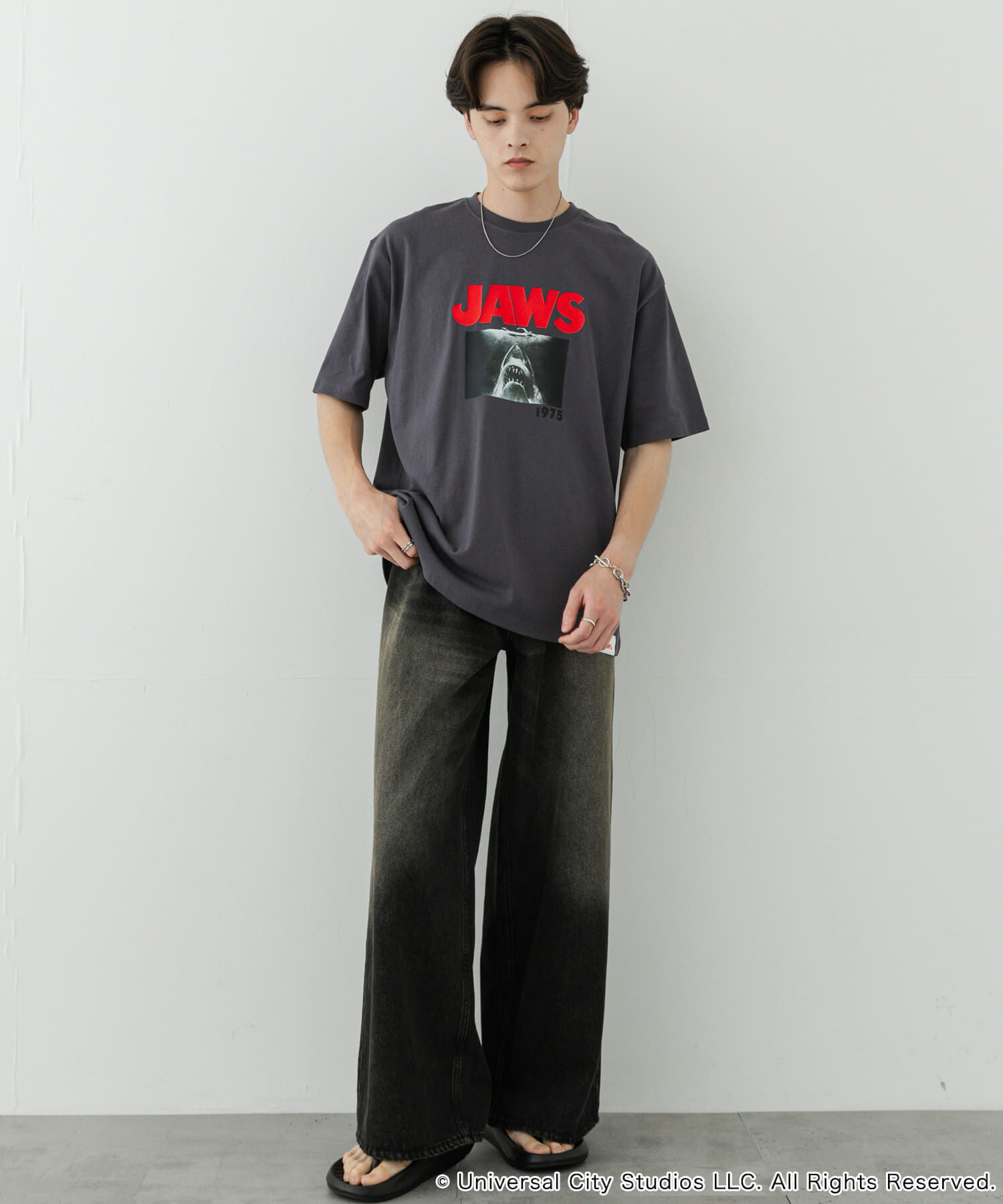 SENSE OF PLACE by URBAN RESEARCH「『別注』SENSE OF PLACE&times;JAWS　プリントT-SHIRTS/B」|Tシャツ・カットソー|