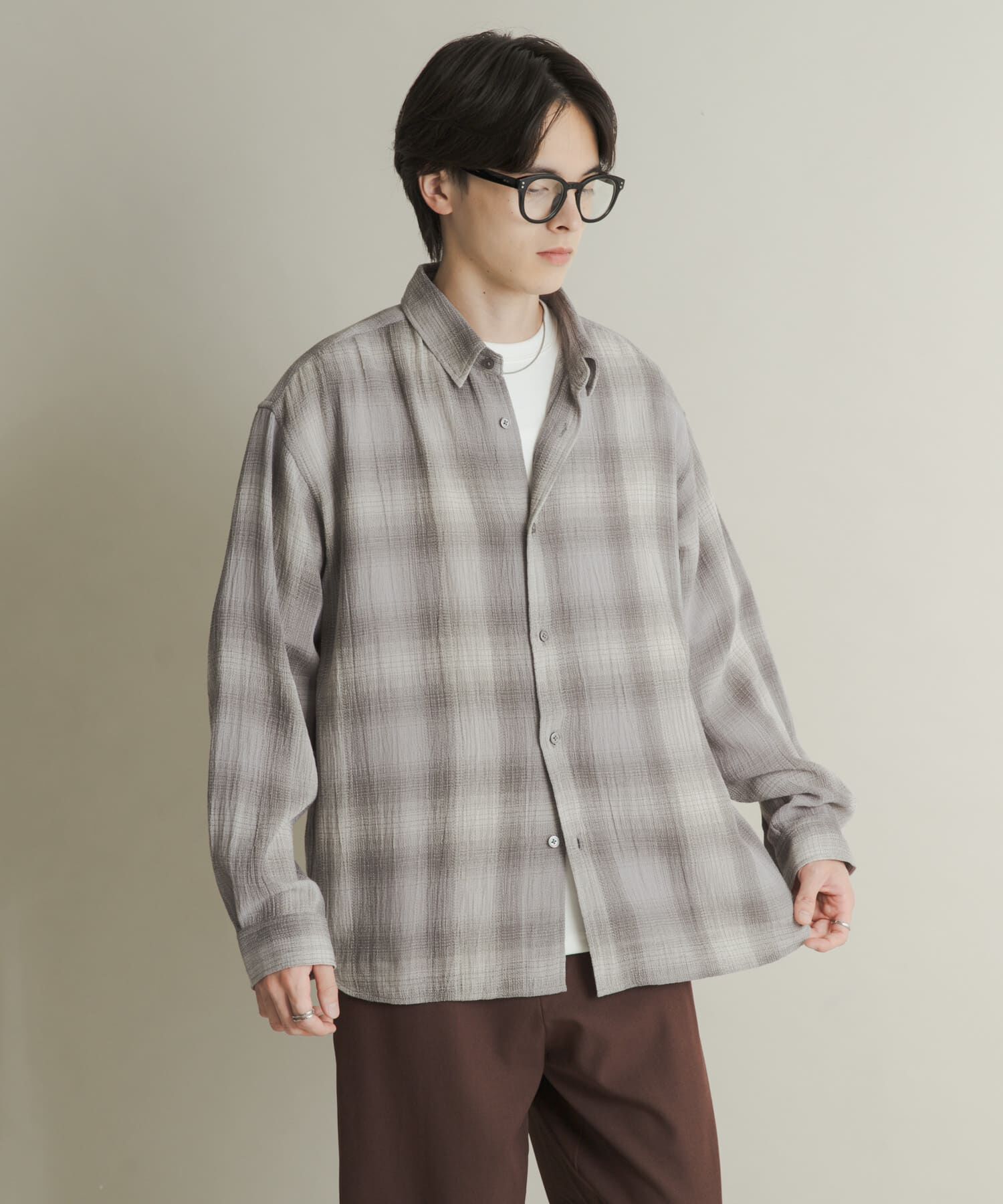 SENSE OF PLACE by URBAN RESEARCH「オンブレーチェックレギュラーカラーシャツ」|シャツ・ブラウス|