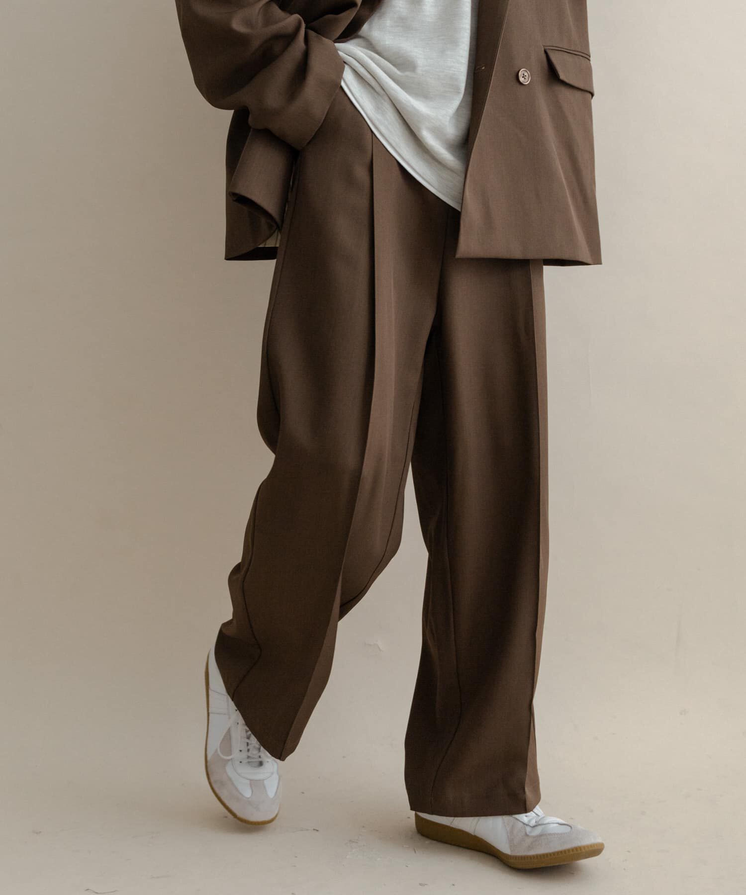 SENSE OF PLACE by URBAN RESEARCH「タックワイドスラックス」|その他|ブラウン