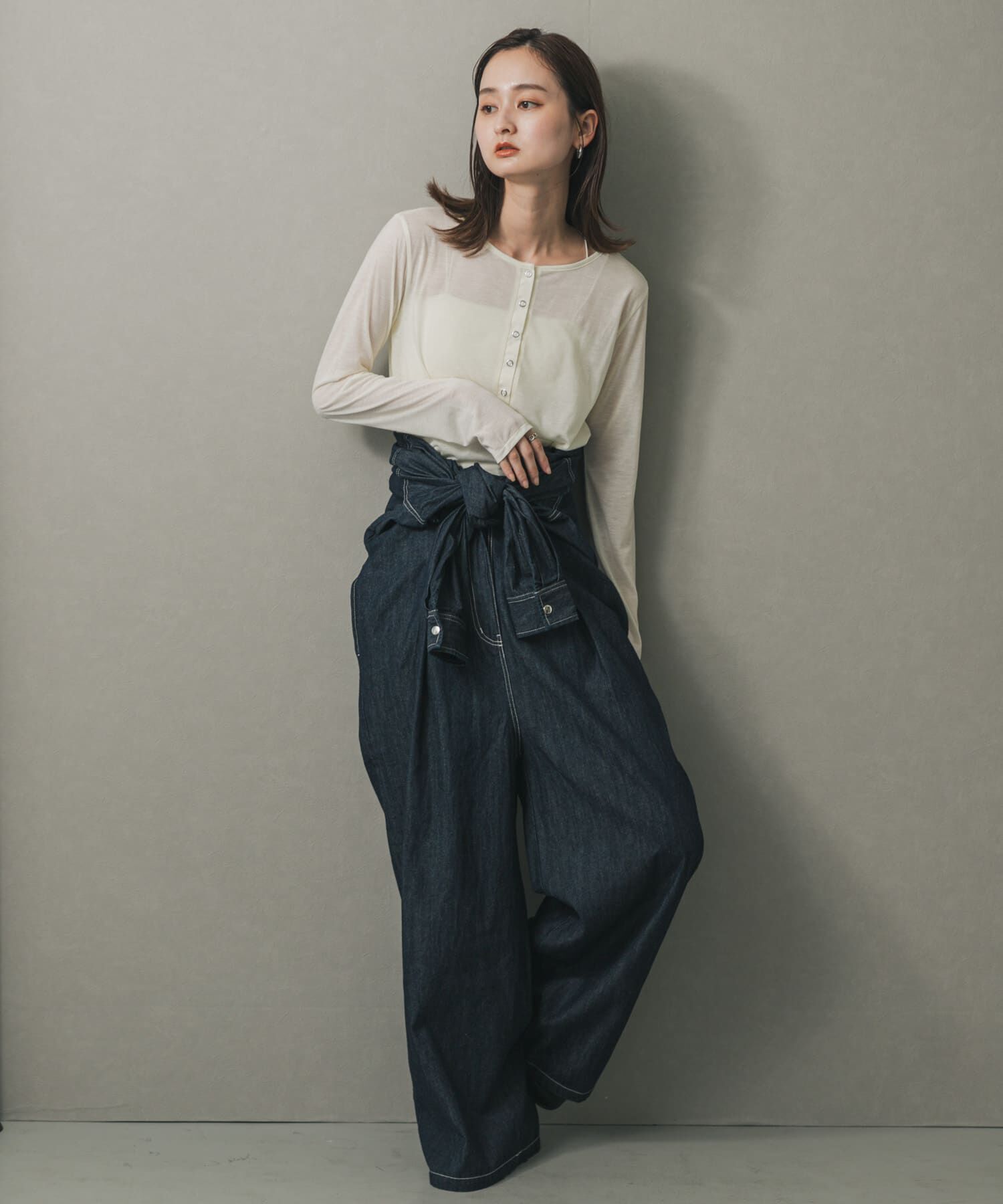 SENSE OF PLACE by URBAN RESEARCH「ヘンリーネックプレーンカットトップ」|Tシャツ・カットソー|