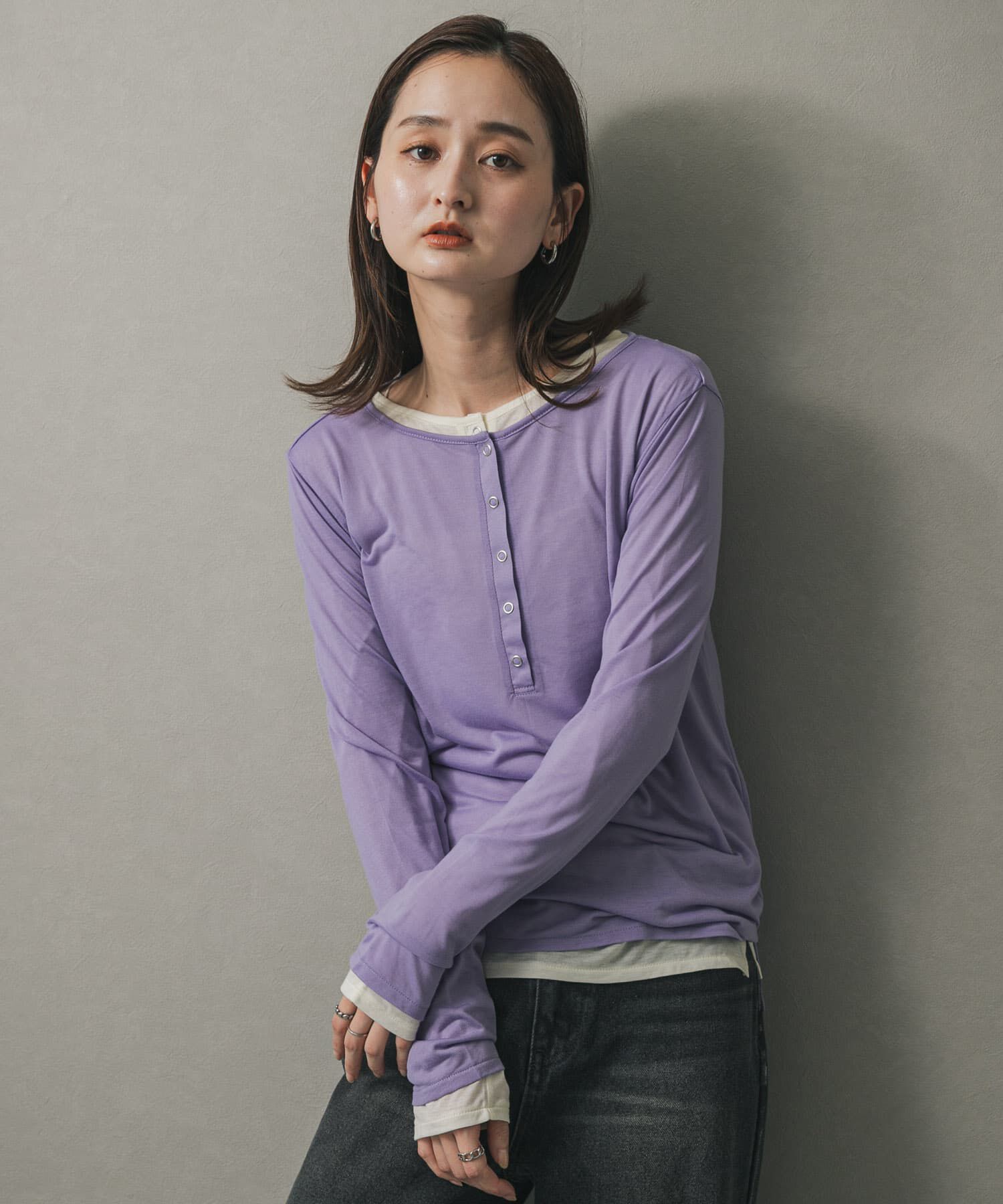 SENSE OF PLACE by URBAN RESEARCH「ヘンリーネックプレーンカットトップ」|Tシャツ・カットソー|