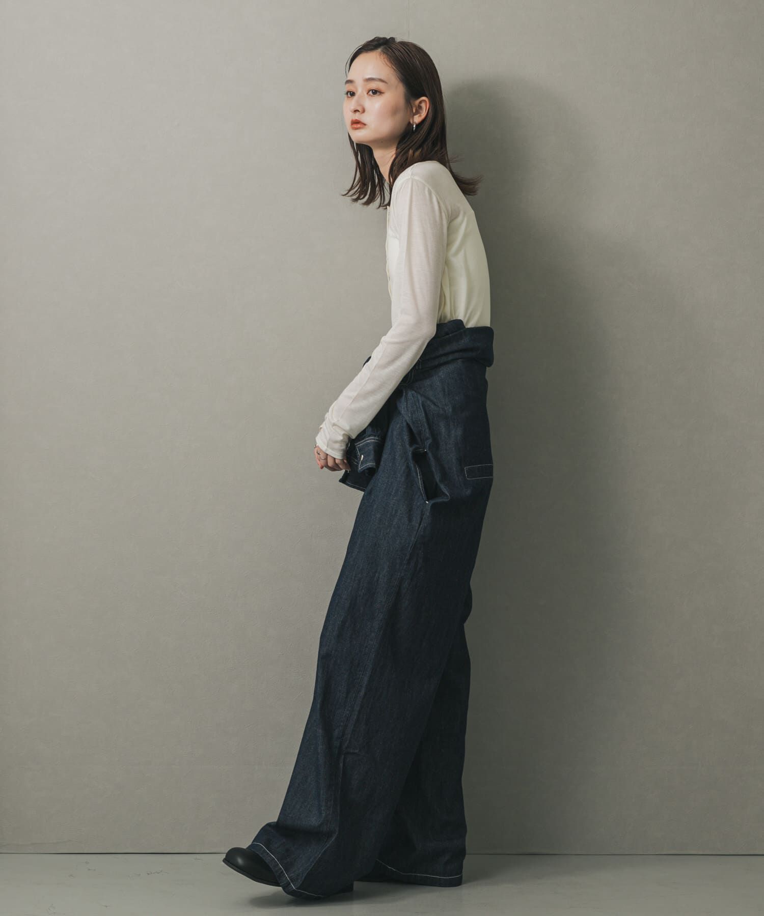 SENSE OF PLACE by URBAN RESEARCH「ノーカラーウエストタックジャンプスーツ」|ワンピース|