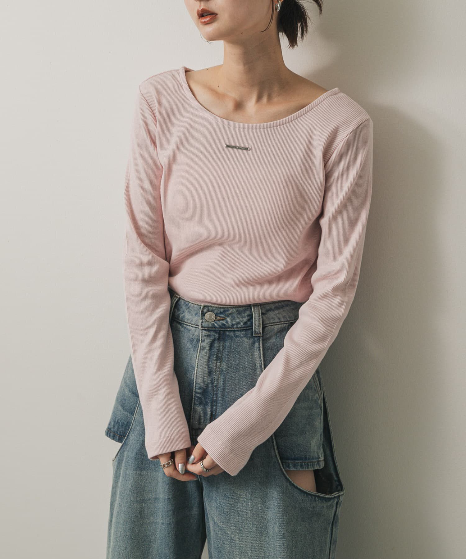 SENSE OF PLACE by URBAN RESEARCH「プレートツキバレエネックトップ」|Tシャツ・カットソー|ピンク