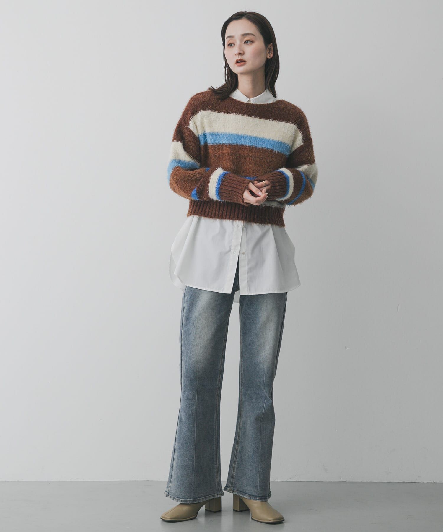 SENSE OF PLACE by URBAN RESEARCH「スクエアトウセンターシームストレッチブーツ」|ショートブーツ|