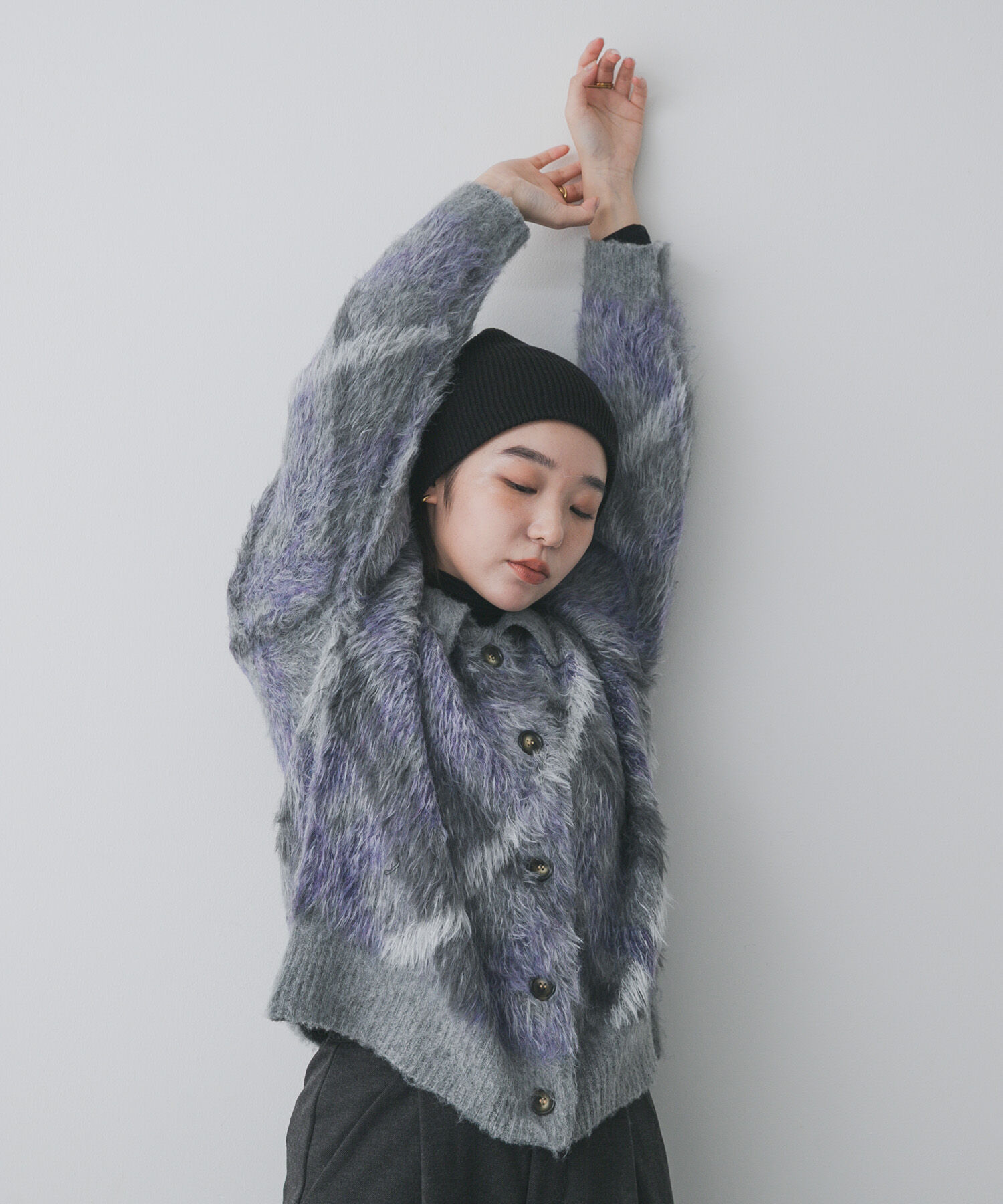 SENSE OF PLACE by URBAN RESEARCH「『洗濯可』エリツキチェックカーディガン」|カーディガン|グレー系その他