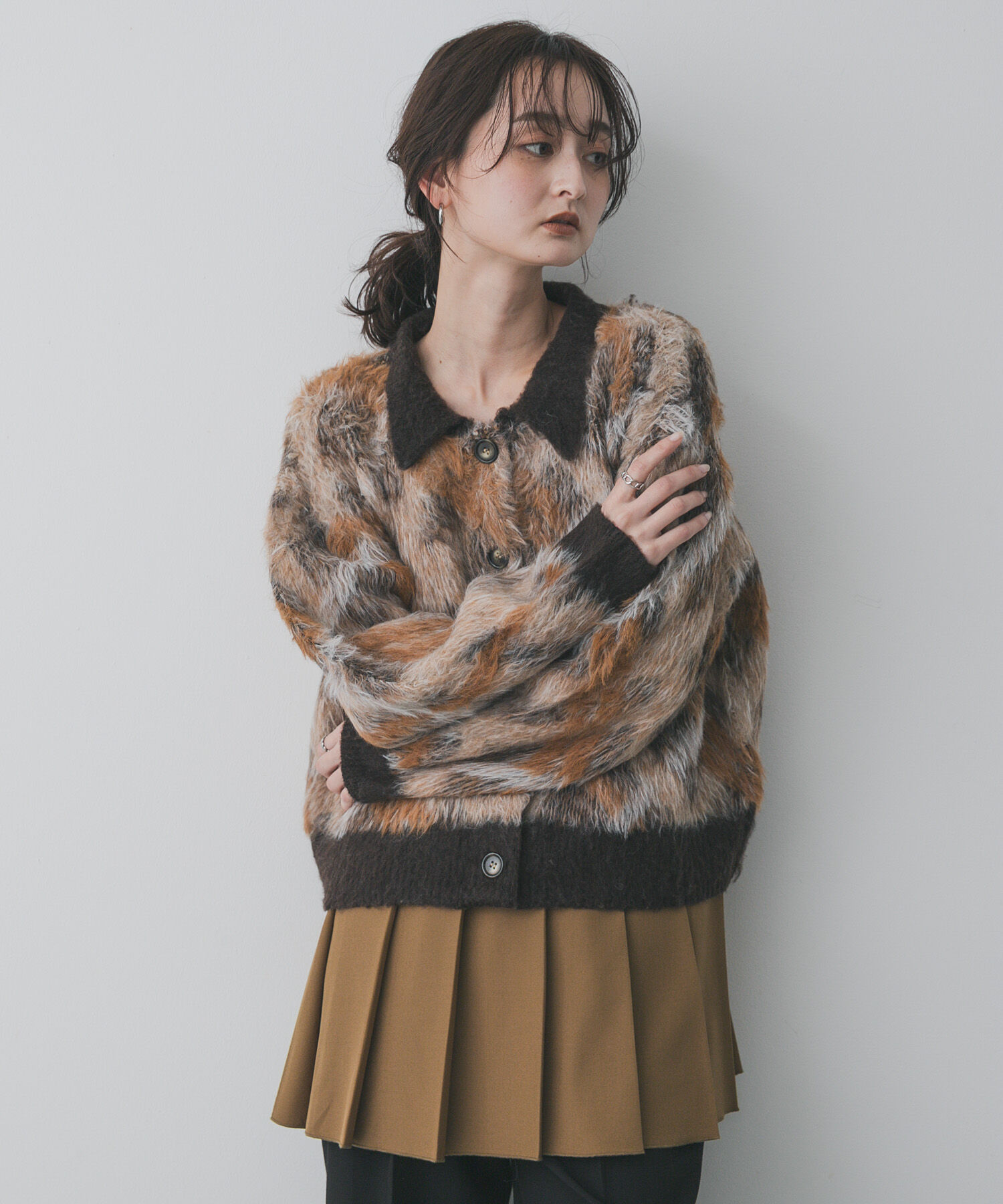 SENSE OF PLACE by URBAN RESEARCH「『洗濯可』エリツキチェックカーディガン」|カーディガン|