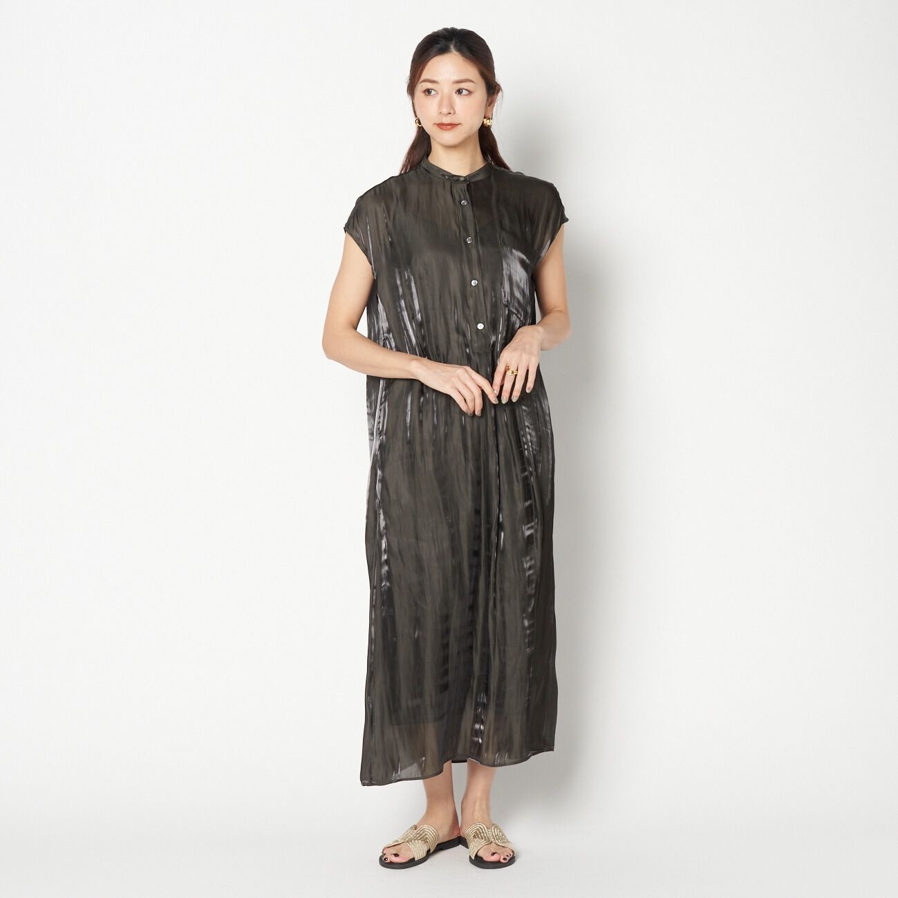 HELIOPOLE「HELIOPOLE SHINY SATIN MAXI DRESS」|ワンピース|