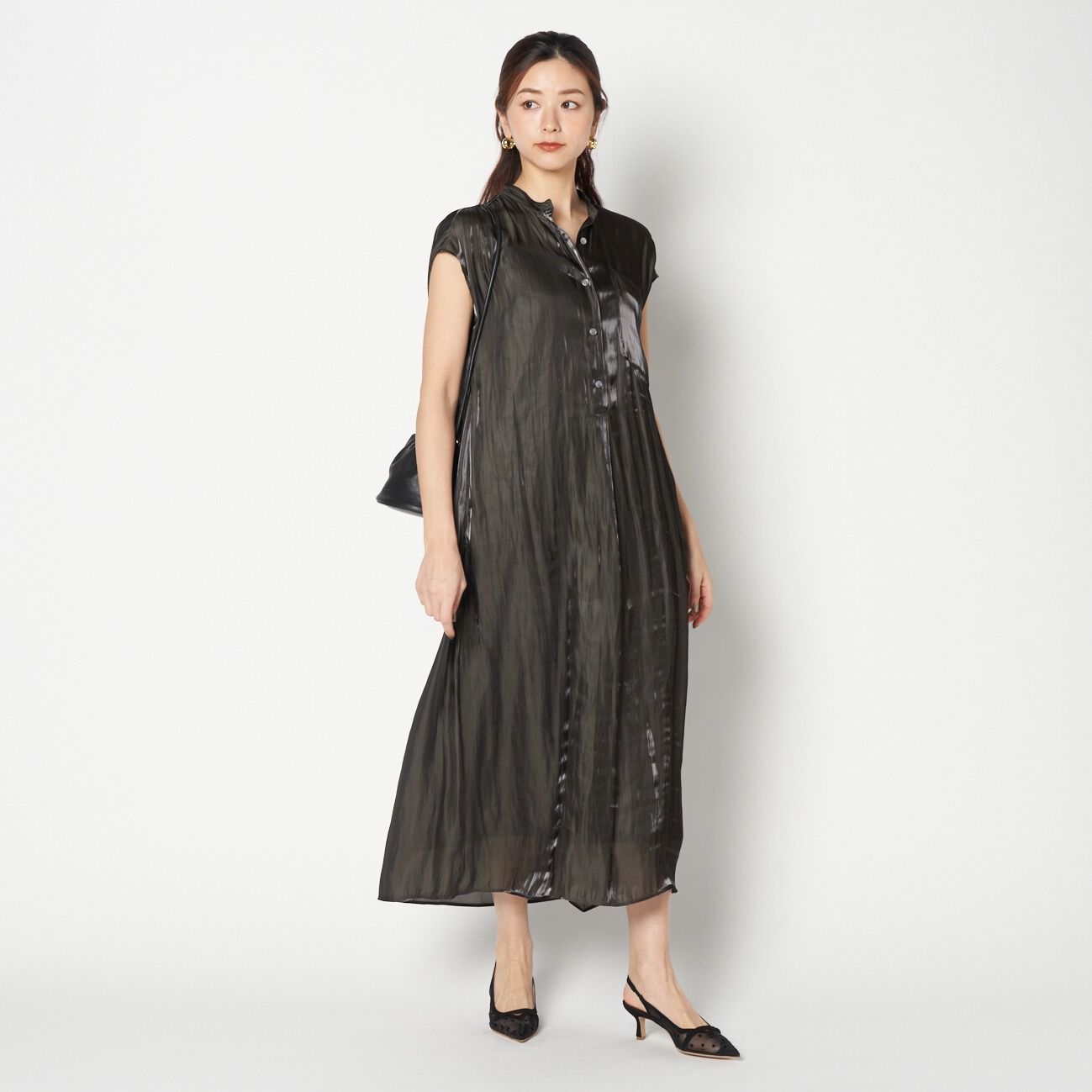 HELIOPOLE「HELIOPOLE SHINY SATIN MAXI DRESS」|ワンピース|