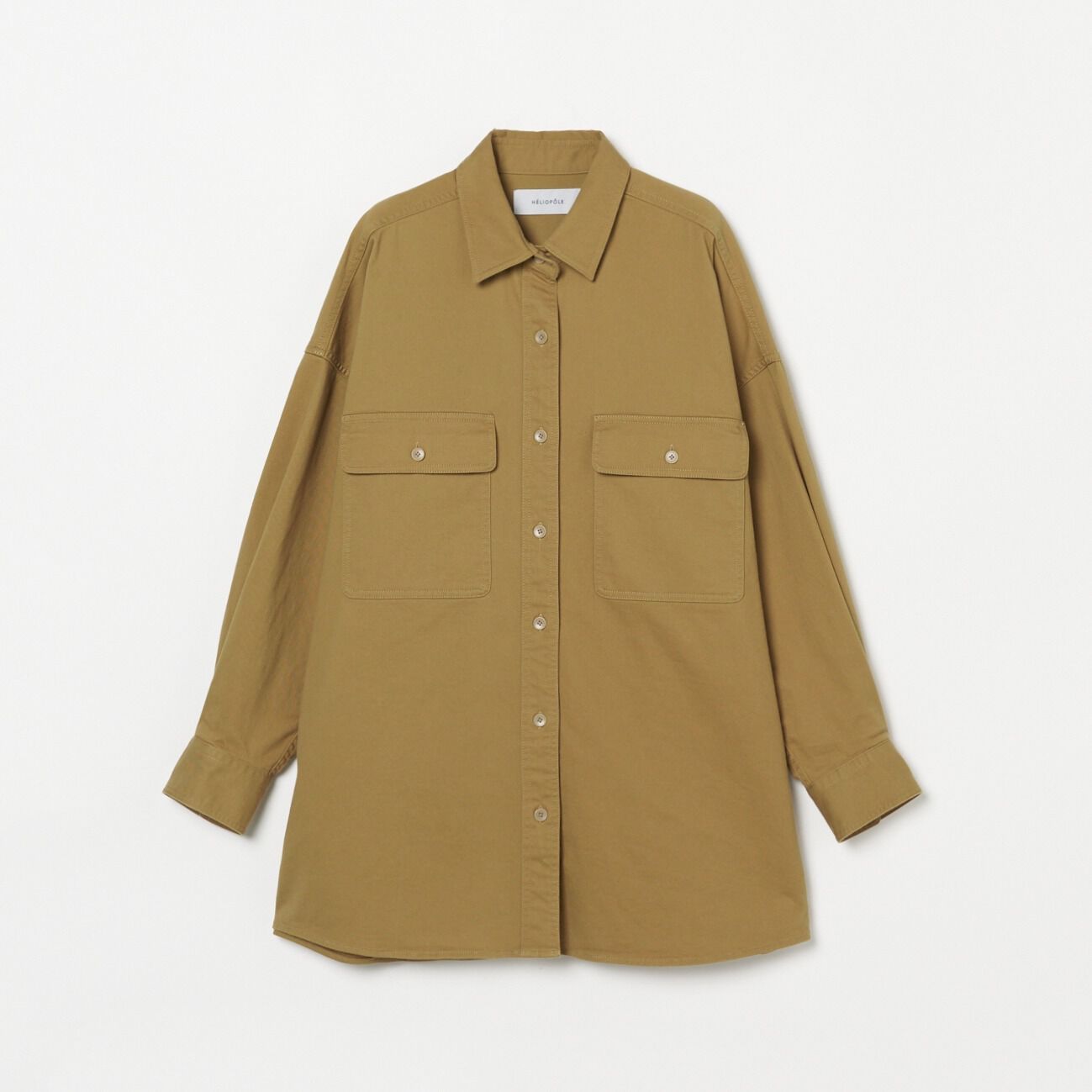HELIOPOLE「HELIOPOLE COTTON TWILL BIG SHIRT」|シャツ・ブラウス|キャメル