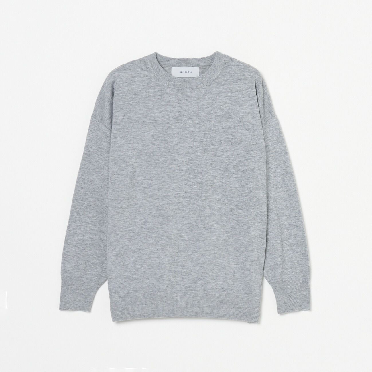 HELIOPOLE「HELIOPOLE SIDE V GUSSET KNIT」|ニット・セーター|ミディアムグレー