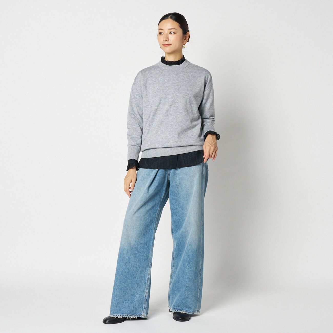 HELIOPOLE「HELIOPOLE SIDE V GUSSET KNIT」|ニット・セーター|