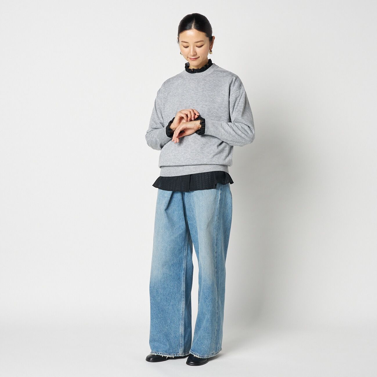 HELIOPOLE「HELIOPOLE SIDE V GUSSET KNIT」|ニット・セーター|