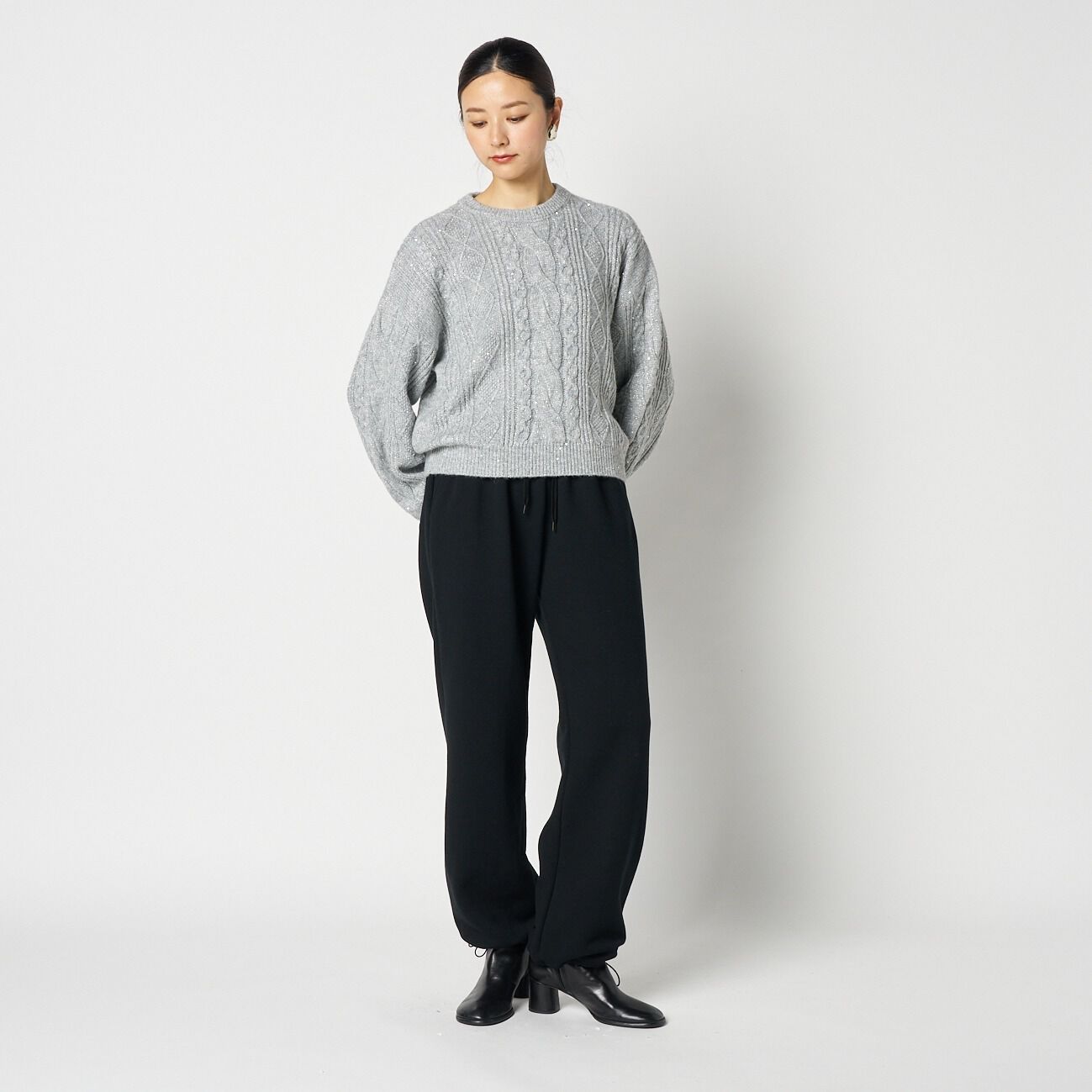 HELIOPOLE「HELIOPOLE CABLE SPANGLE KNIT」|ニット・セーター|