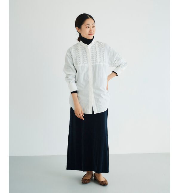 le.coeur blanc「ベロアサイドスリットスカート」|スカート|