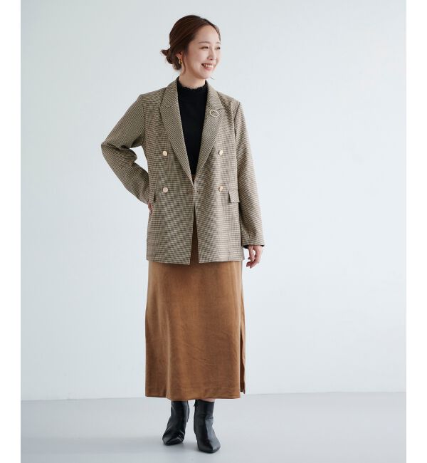 le.coeur blanc「ベロアサイドスリットスカート」|スカート|