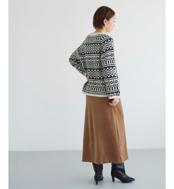 le.coeur blanc「ベロアサイドスリットスカート」|スカート|