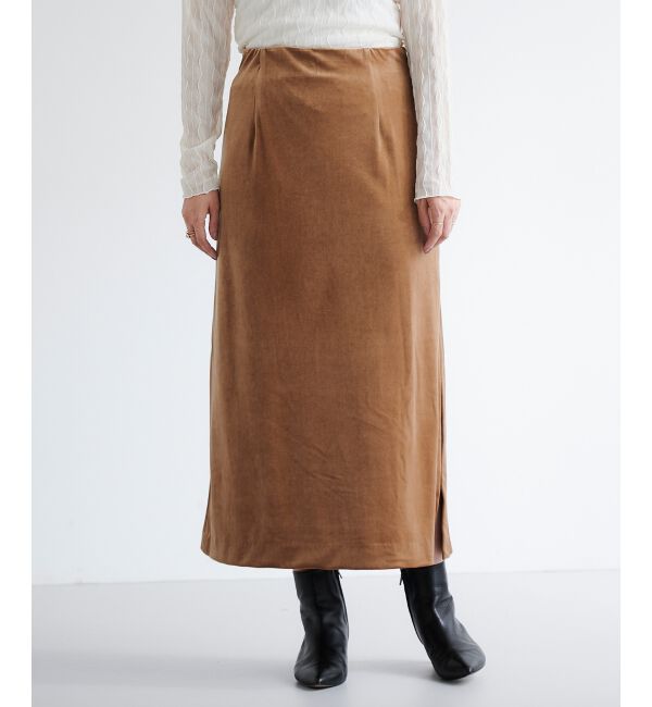 le.coeur blanc「ベロアサイドスリットスカート」|スカート|