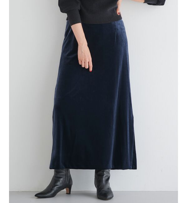 le.coeur blanc「ベロアサイドスリットスカート」|スカート|