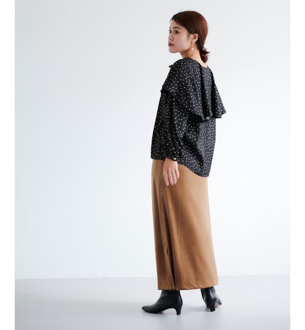 le.coeur blanc「ベロアサイドスリットスカート」|スカート|